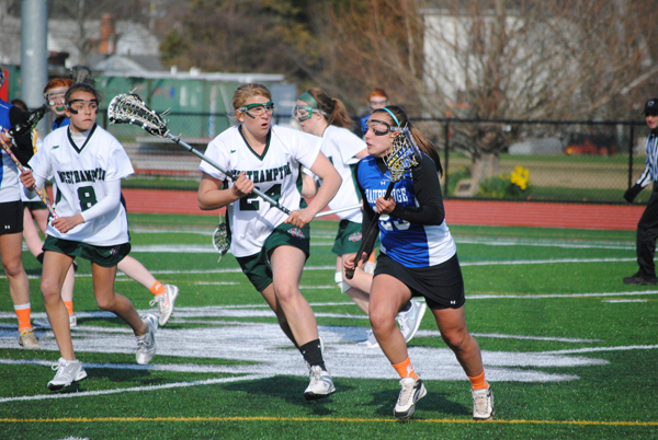Ciara McKeon puts pressure on a Hauppauge player.
