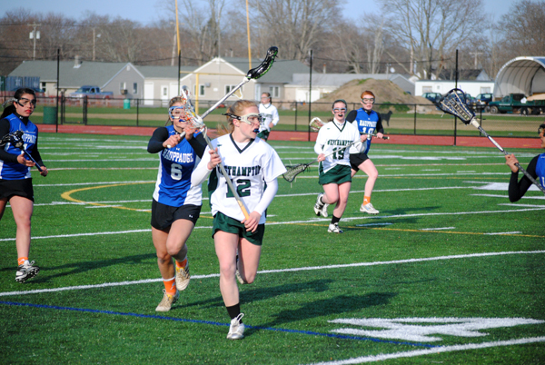 Lauren Smith controls the ball for Westhampton Beach.
