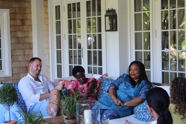 Chris Burch opened his home to Ms. Gbowee and guests on Sunday