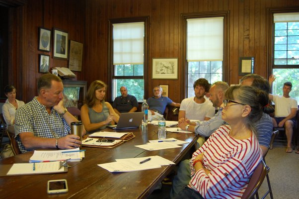 The Wainscott Citizens Advisory Committee discussing the problems with the possible construction of a car wash in the
