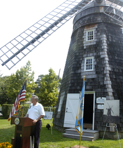 A  rededication of the Bebe Windmill in Bridgehampton was held on Saturday