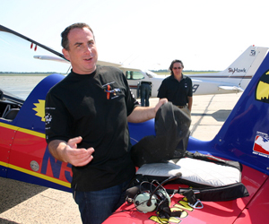Stunt Pilot Mike Mancuso with an Extra 300L. JESSICA DINAPOLI