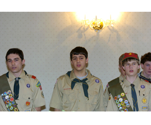 Fellow scouts with Peter Miller
