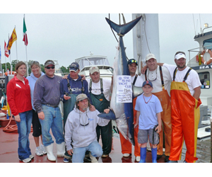 The crew of Capt. Tom Cusimano's charter boat Sea Wife IV took the top mako award in the Star Island shark tournament over the weekend. JACK YEE