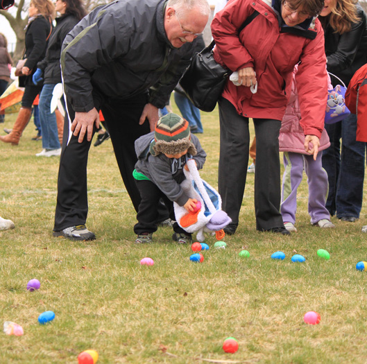 A couple of Easter Bunny impersonators.