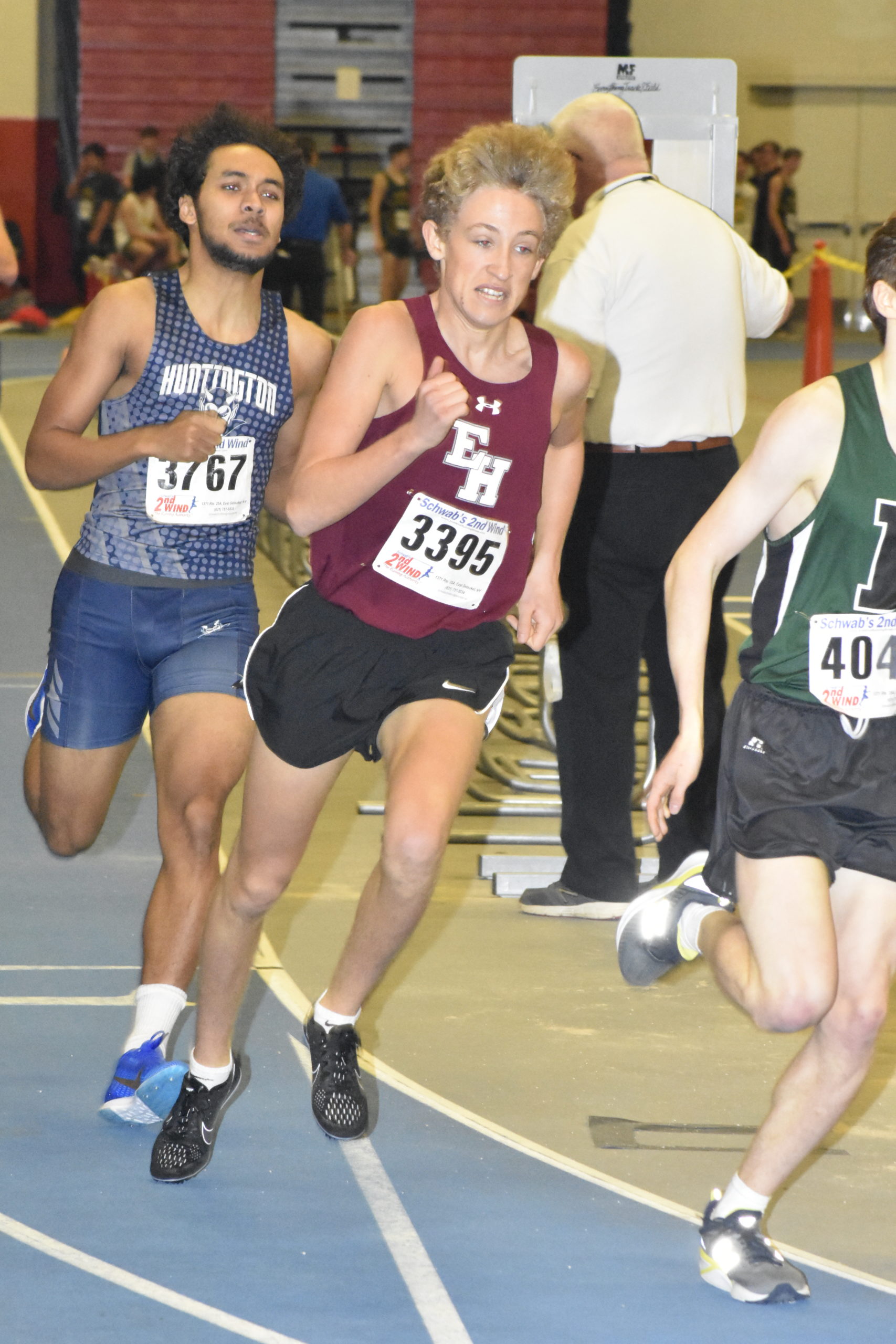 Pierson's Ben McErlean in the 600-meter run. He also ran in the mile on Saturday which he won. 