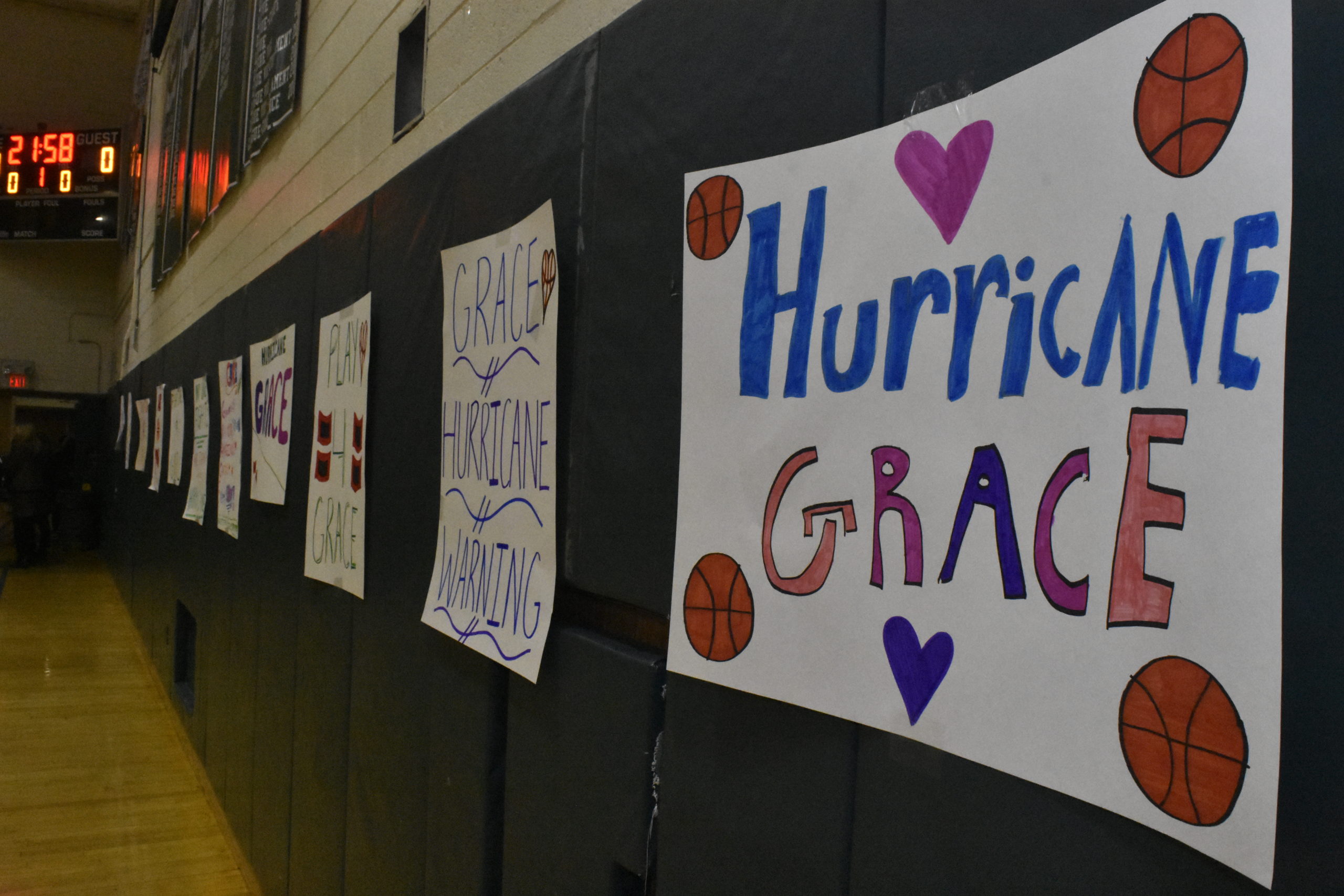 The Westhampton Beach girls basketball team brought members of the community together on Thursday, January 23, to raise funds for student Grace Guerra, who has tumors on her brain and spine.