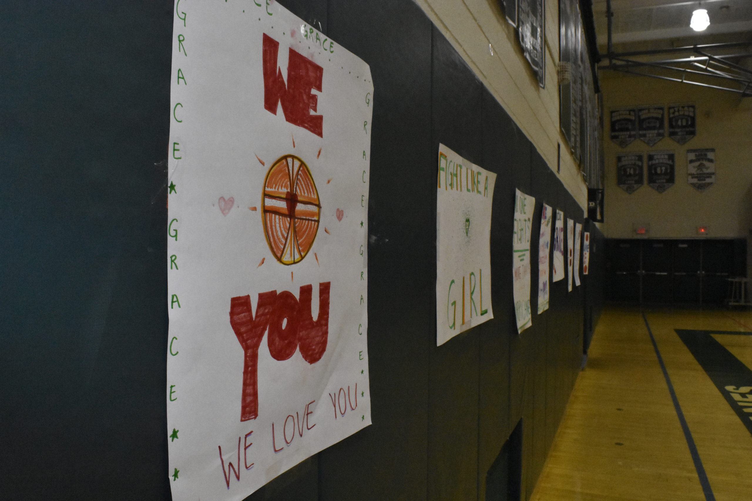 The Westhampton Beach girls basketball team brought members of the community together on Thursday, January 23, to raise funds for student Grace Guerra, who has tumors on her brain and spine.