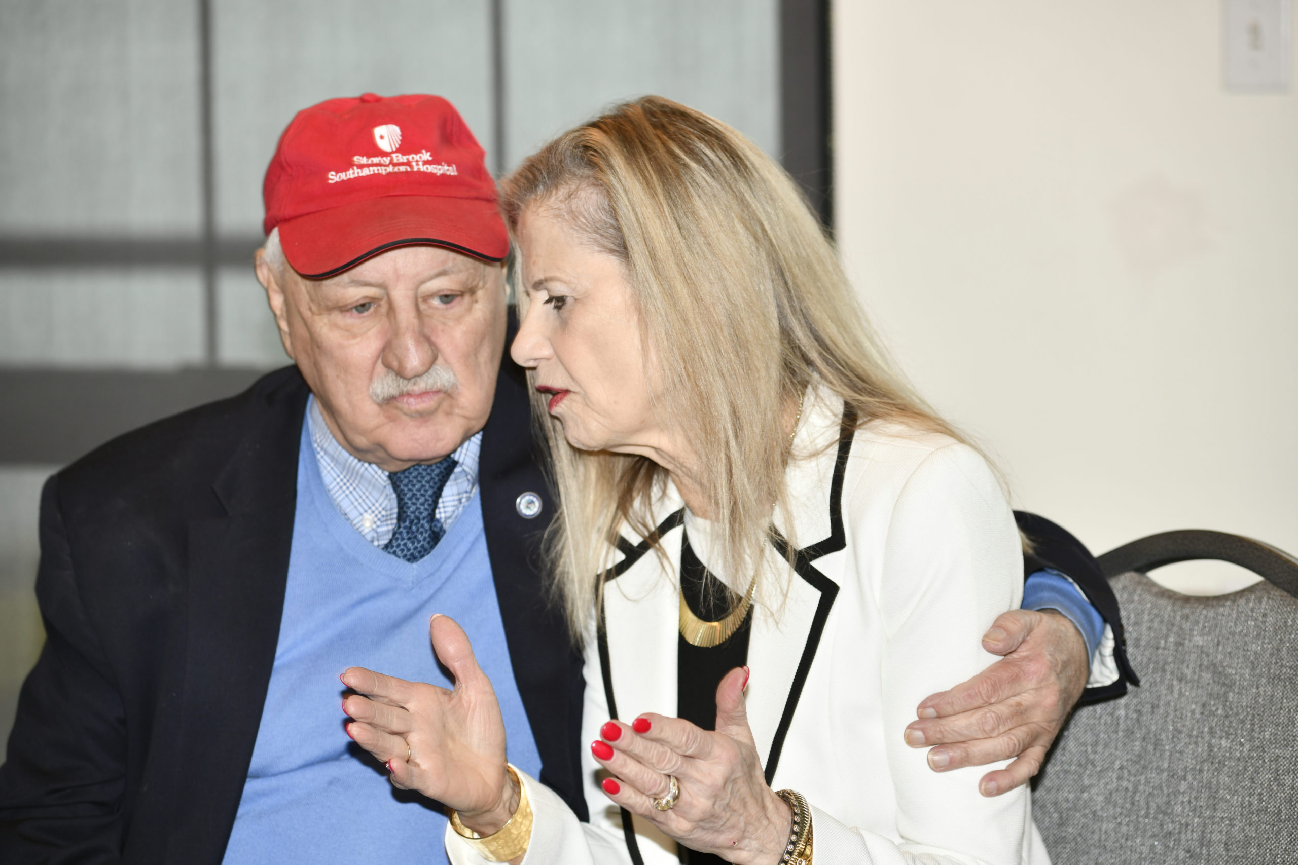 State Senator Kenneth LaValle with his wife, Penny, at the announcement in Port Jefferson on Friday that he will not seek reelection.     DANA SHAW