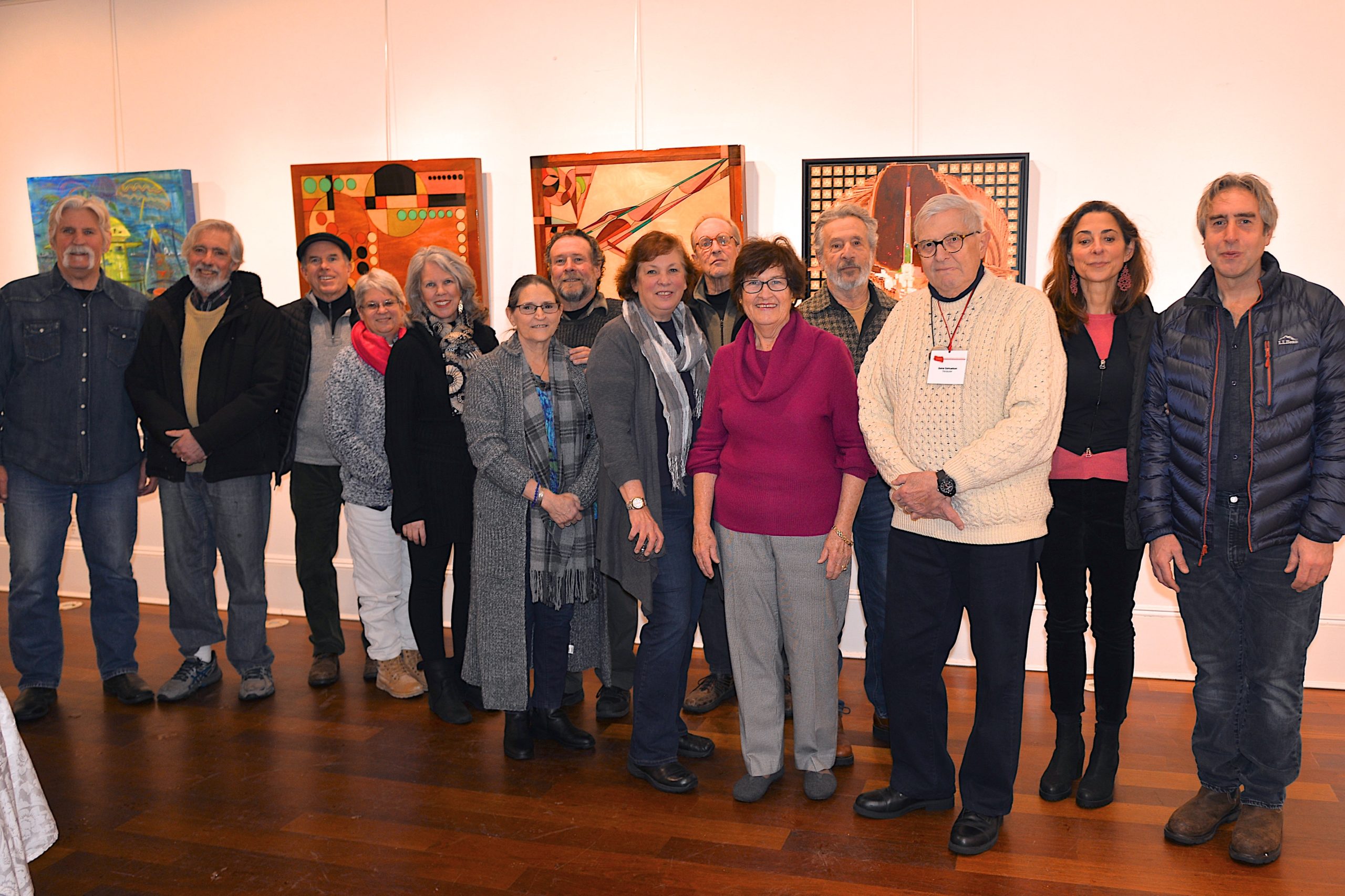 The Artists Alliance of East Hampton opened its first exhibit of the year, “Wall Of Dreams,” at Ashawagh Hall on Saturday evening.  KYRIL BROMLEY 