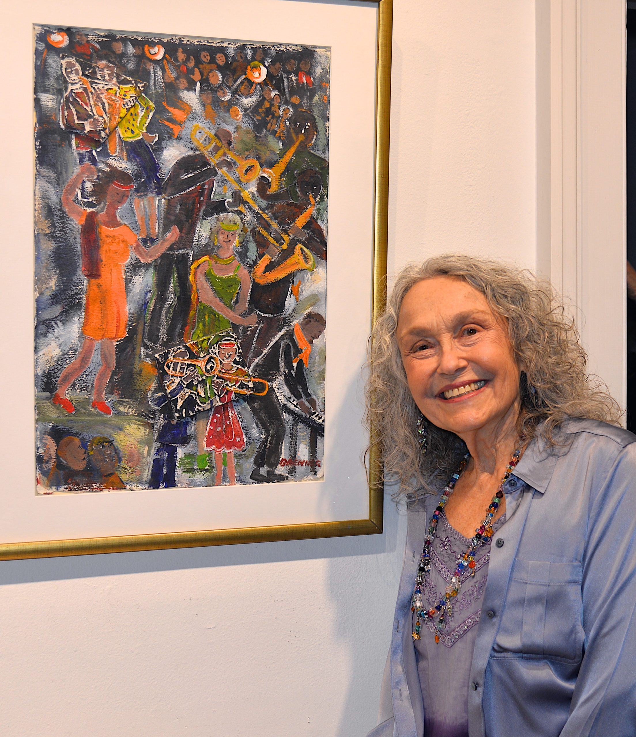 The Love And Passion art show, curated by Karyn Mannix, opened at Ashawagh Hall last weekend and featured art work, music, dancing and poetry.  Rosalind Brenner with her art work. KYRIL BROMLEY 