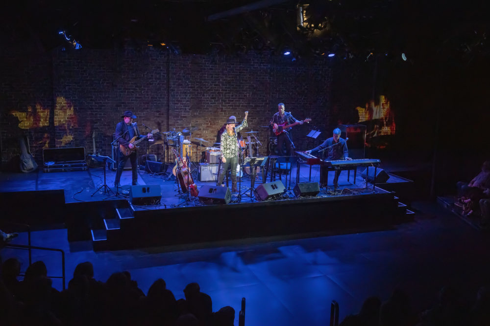 Nancy Atlas and her band performing with special guest Simon Kirke at Bay Street Theater on Saturday, January 4, during the first Fireside Session of 2020 .