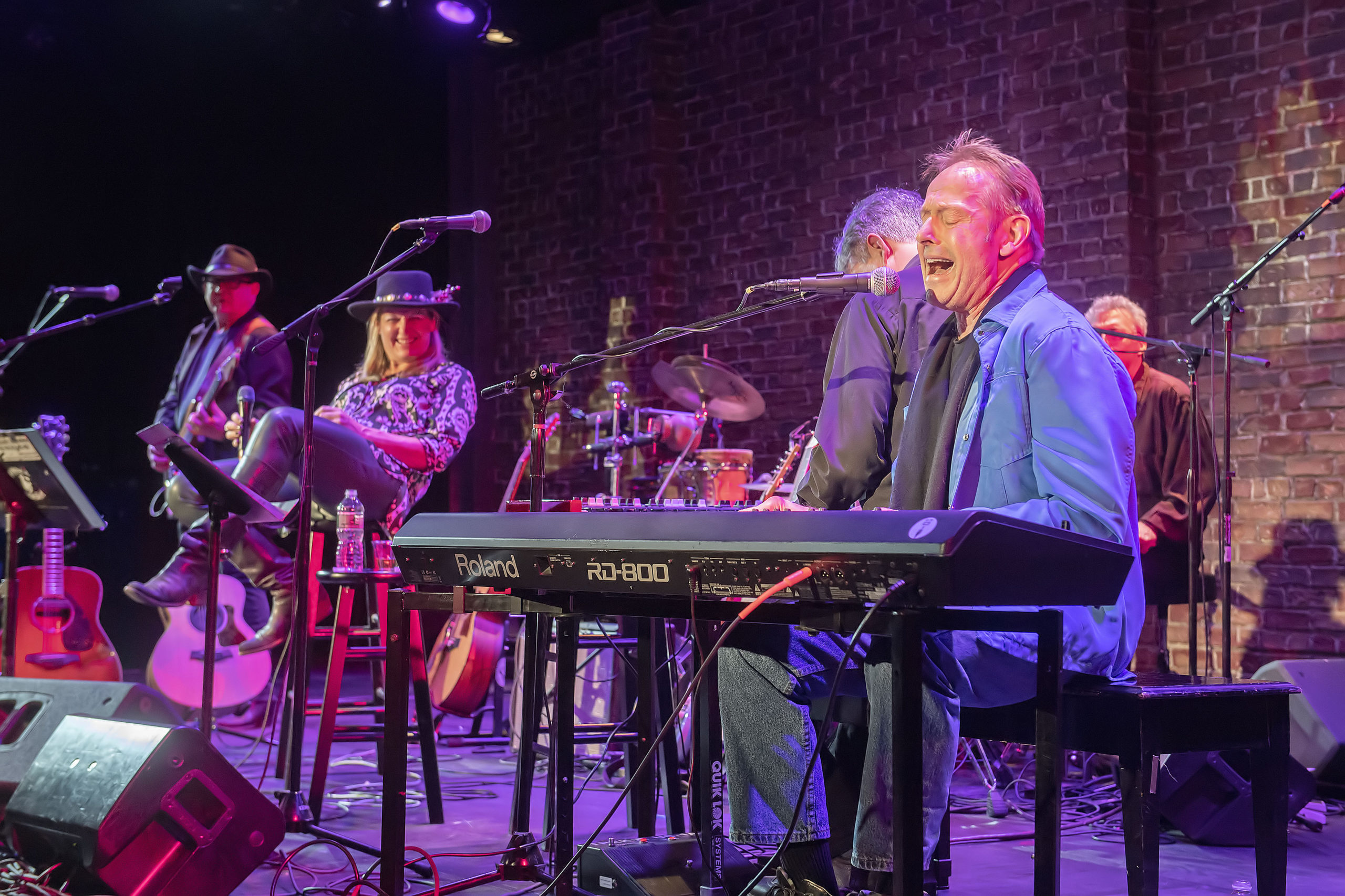 Nancy Atlas and her band performing with special guest Simon Kirke at Bay Street Theater on Saturday, January 4, during the first Fireside Session of 2020 .