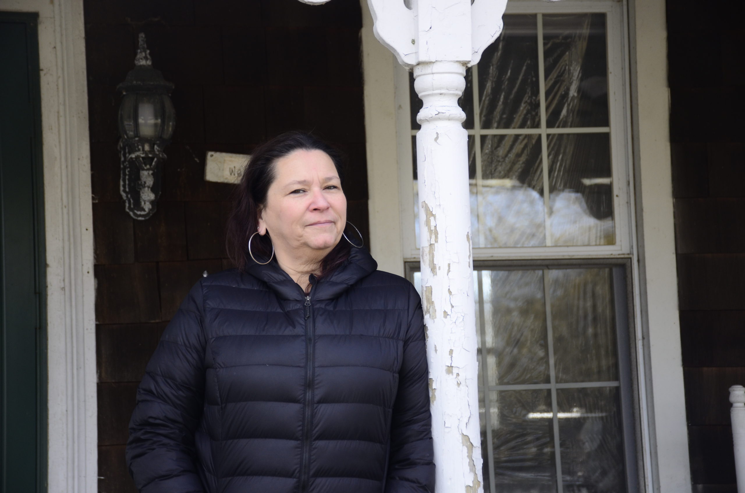 Eleanor Kobel and her family live in the Topping-Raynor House in Westhampton, which was recently designated as a historic landmark by the Town of Southampton. GREG WEHNER