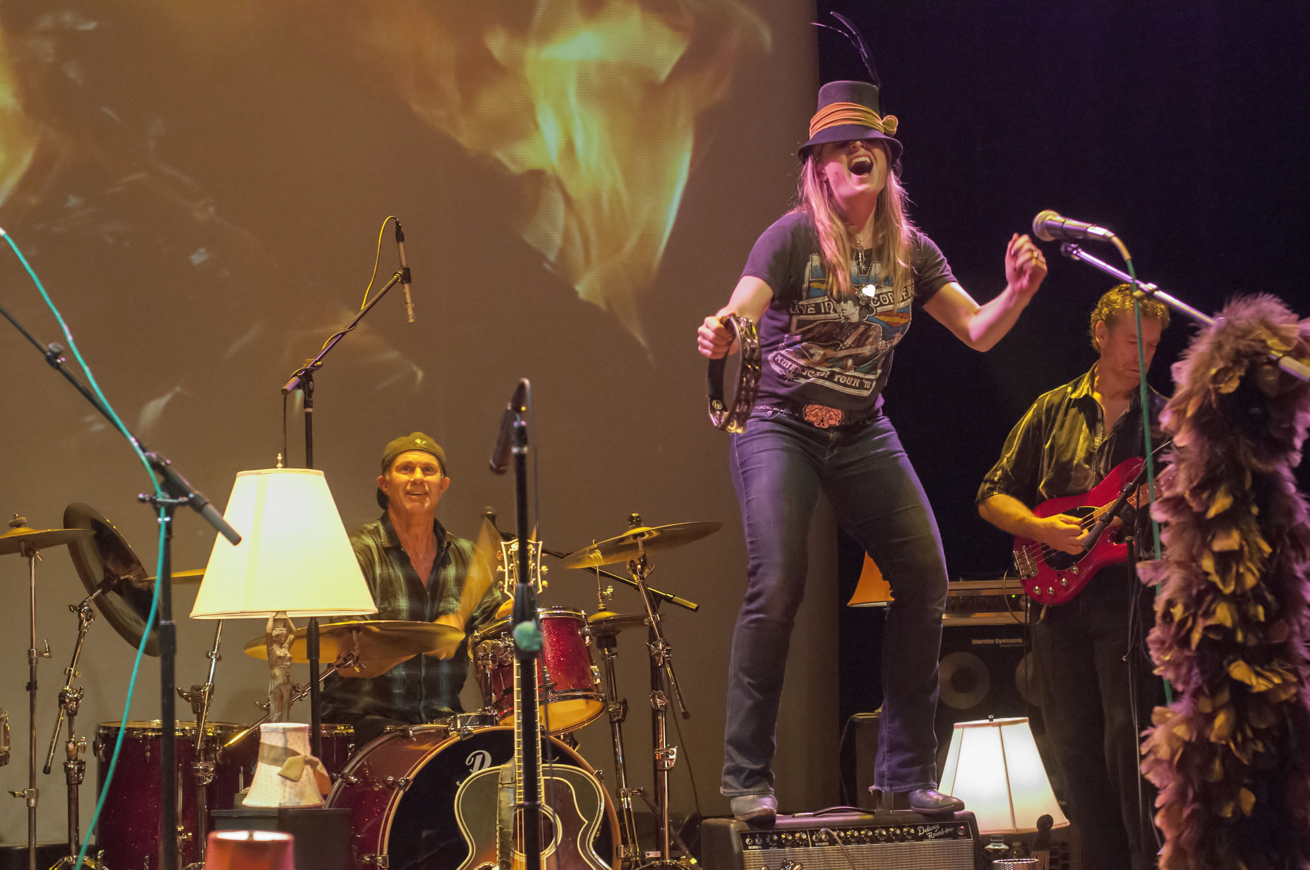 Nancy Atlas performing at Bay Street Theater during the first Fireside Session on January 3, 2014.