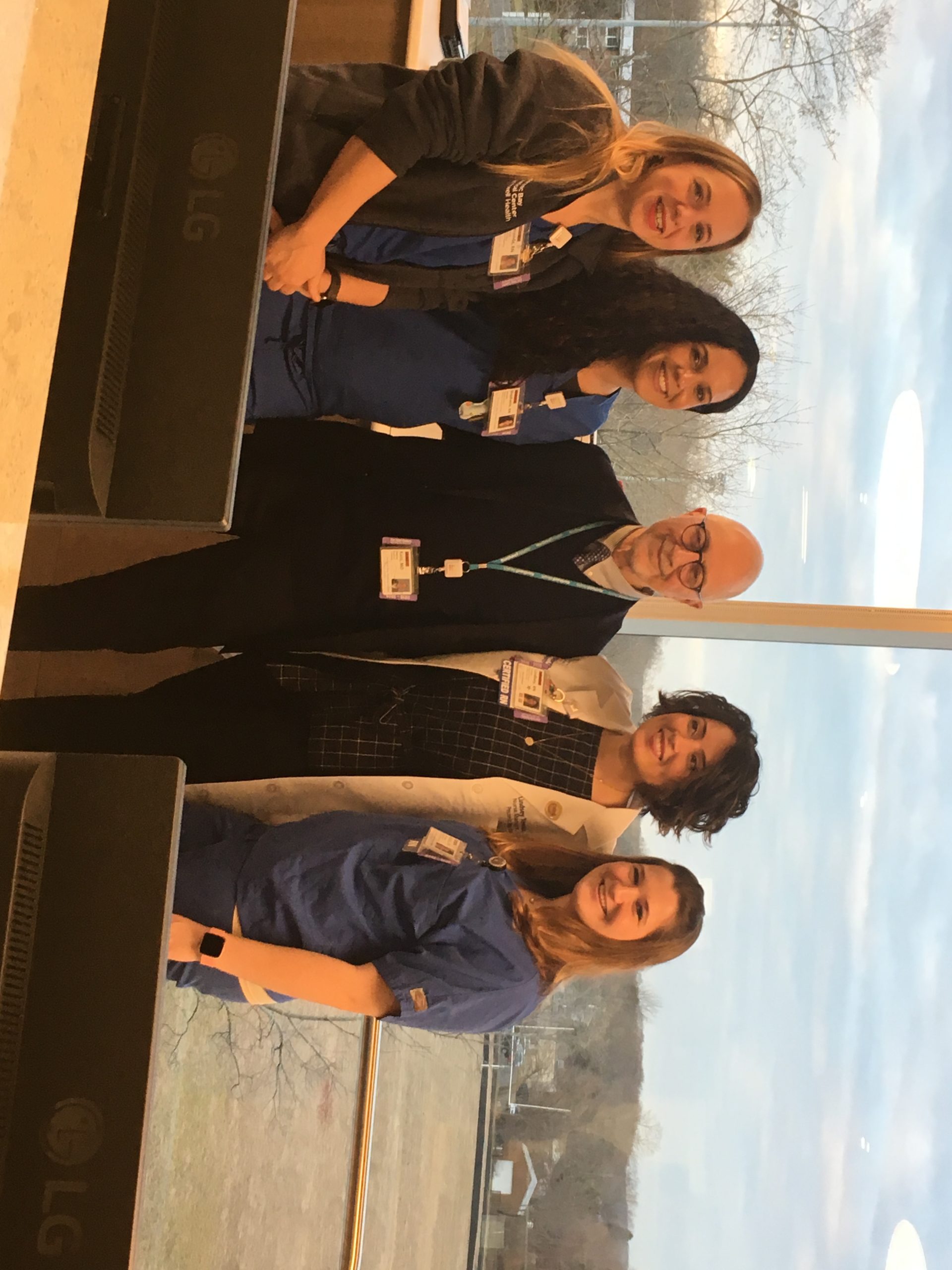 Dr. Stanley Katz, head of cardiology, with the RN team in the new heart center. Amanda DeArmitt, Stephia salcedo, Jessica McGuinness, and Lindsey Tereso.
KITTYMERRILL