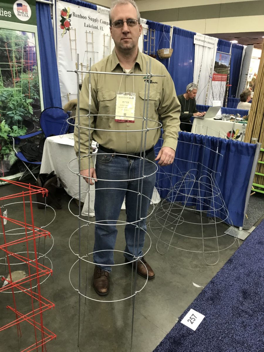 This tomato cage from Midwestern Wire Works appears to be your run of the mill tomato cage until it’s folded flat.