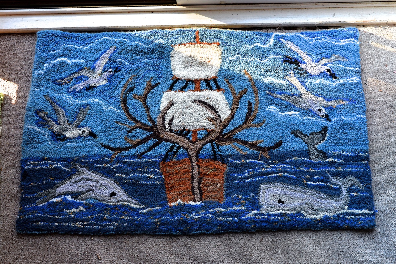 An original rug design by East Hampton's Irina Ourusoff.