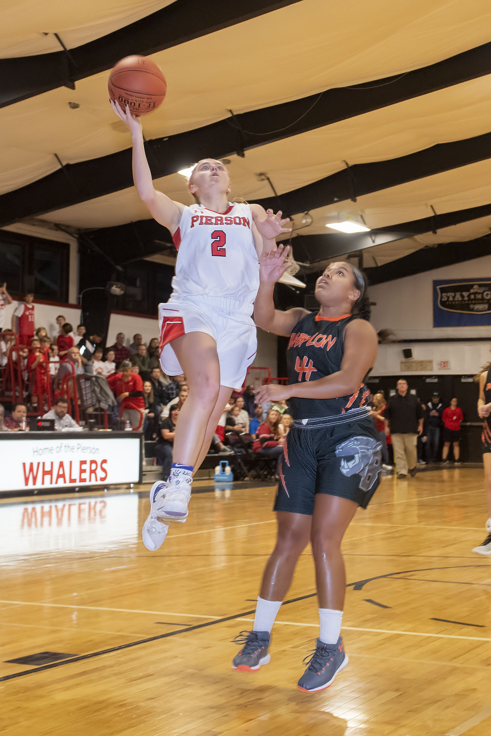 Pierson's Grace Perello goes up for a layup.