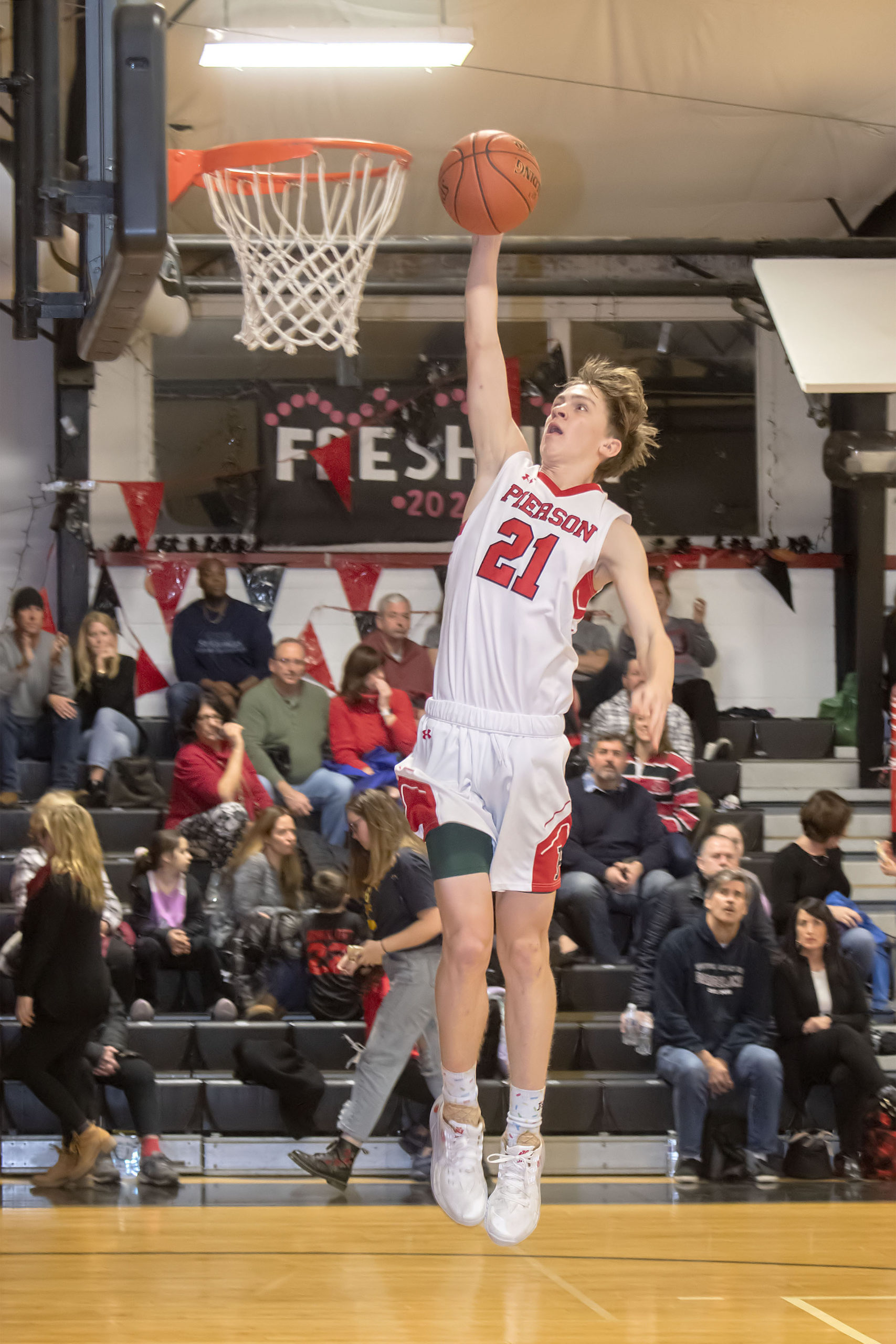 Pierson's goes for a fast break layup during the Whalers' game against Ross on Friday night.