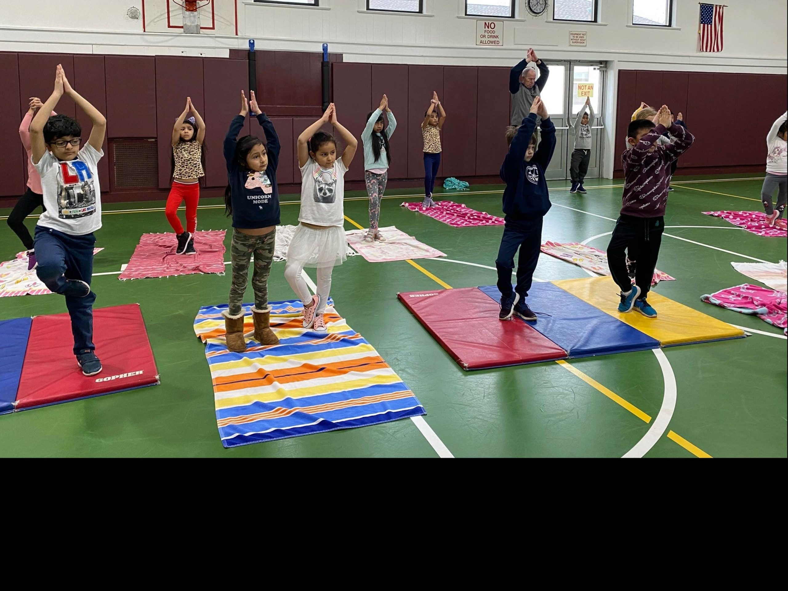 The Tuckahoe Educational Foundation and the Tuckahoe PTO funded four days of yoga for all students at Tuckahoe School. Under the guidance of Angela Polchinski and Marcus Lapianna, the students learned how to use their breath to help them relax in difficult situations, and learned balance techniques and stretches. 