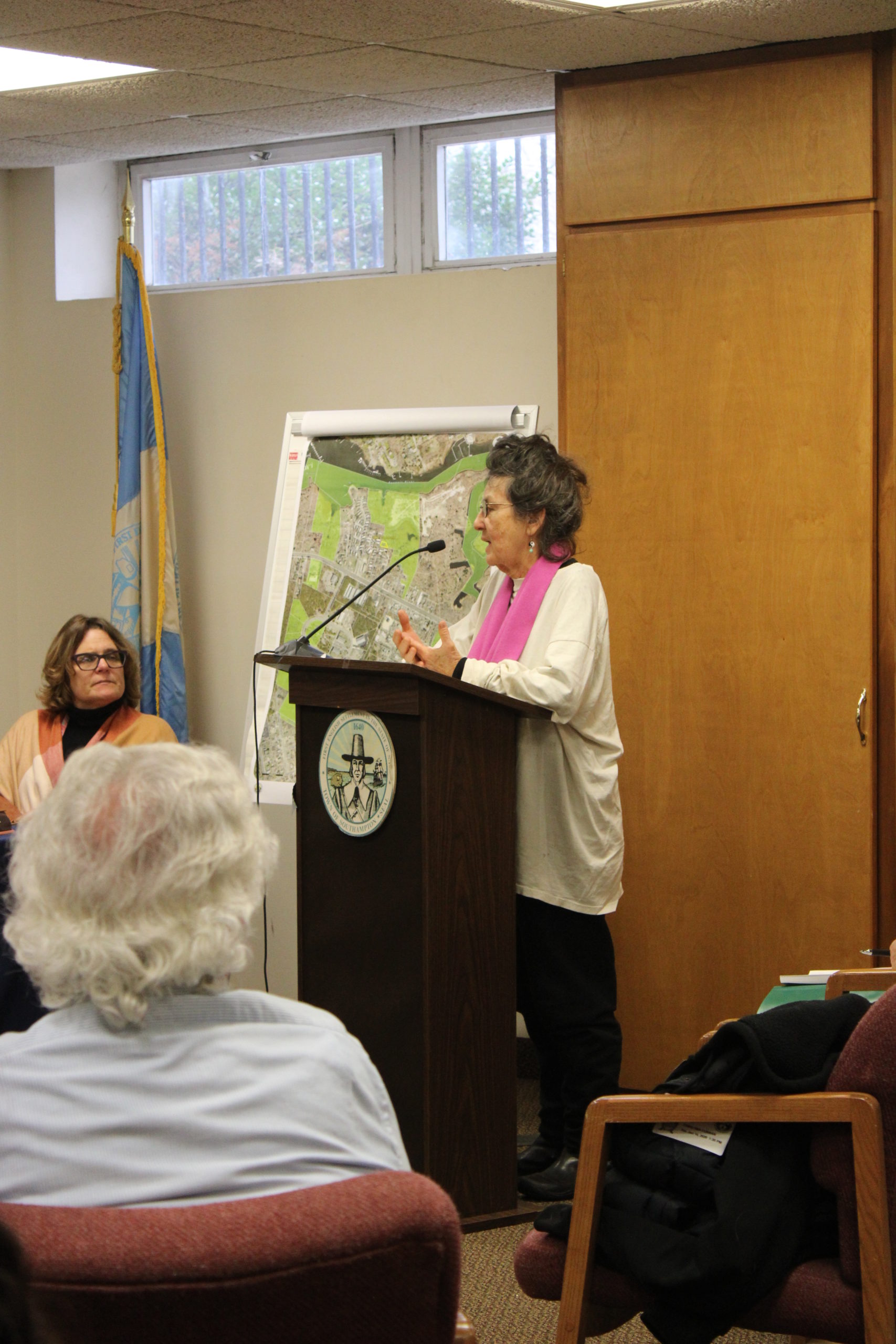 Tina Curran addressed the town board Tuesday afternoon about her feelings concerning the proposed home built on Sugar Loaf. 