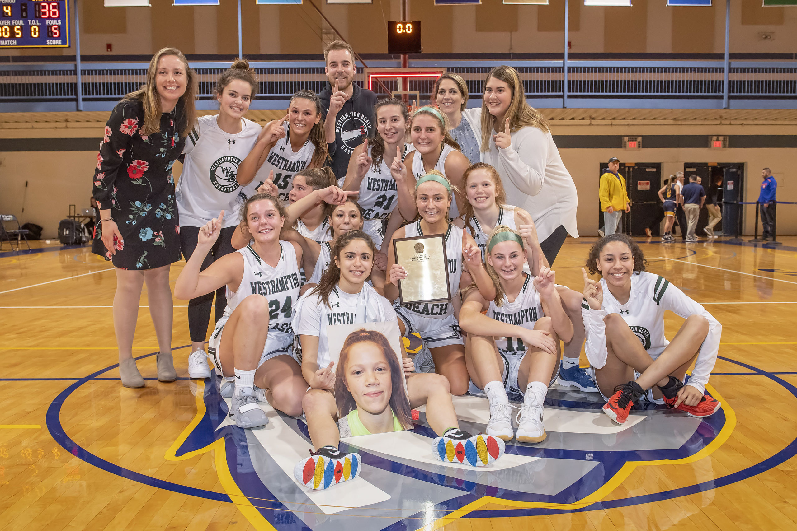 The Westhampton Beach girls basketball team defeated West Babylon, 38-36, on Tuesday night to win its first county title in 15 years.