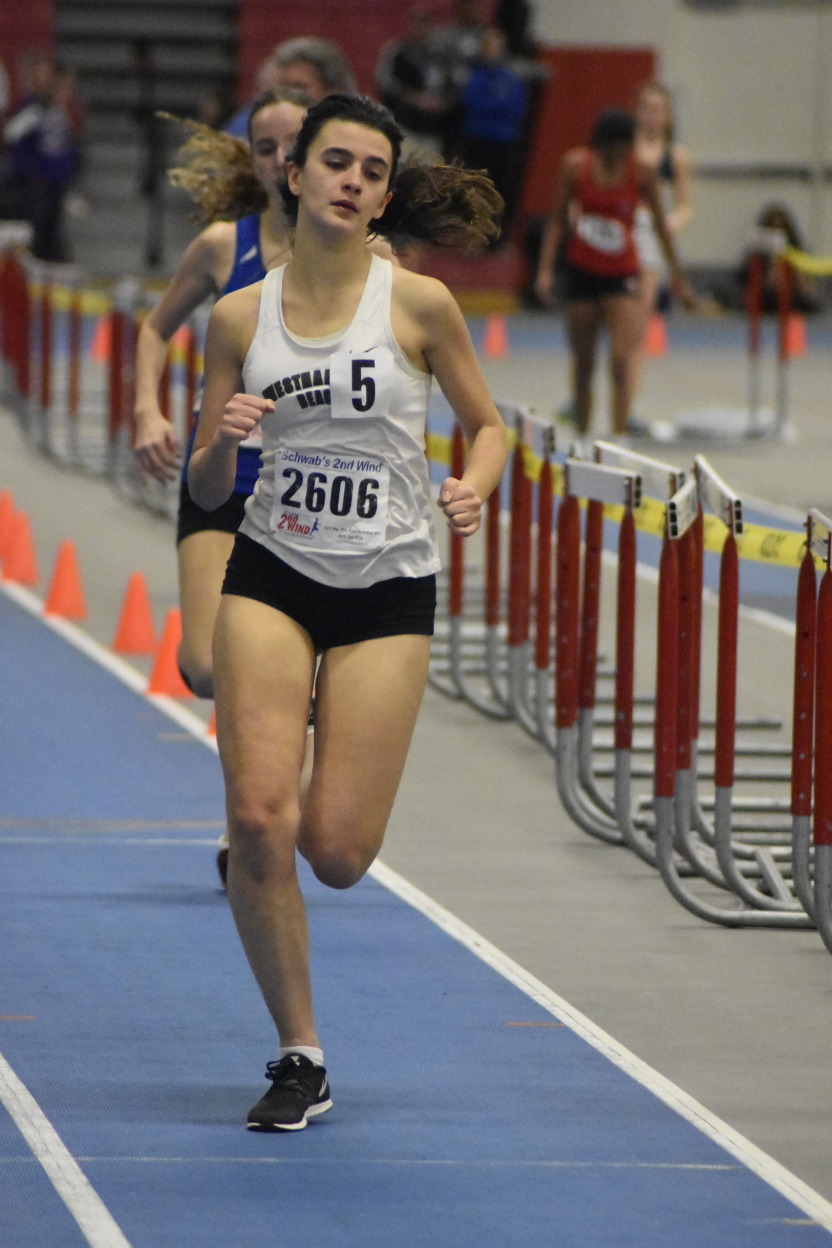 Anabelle Vellosa in the 600-meter run.