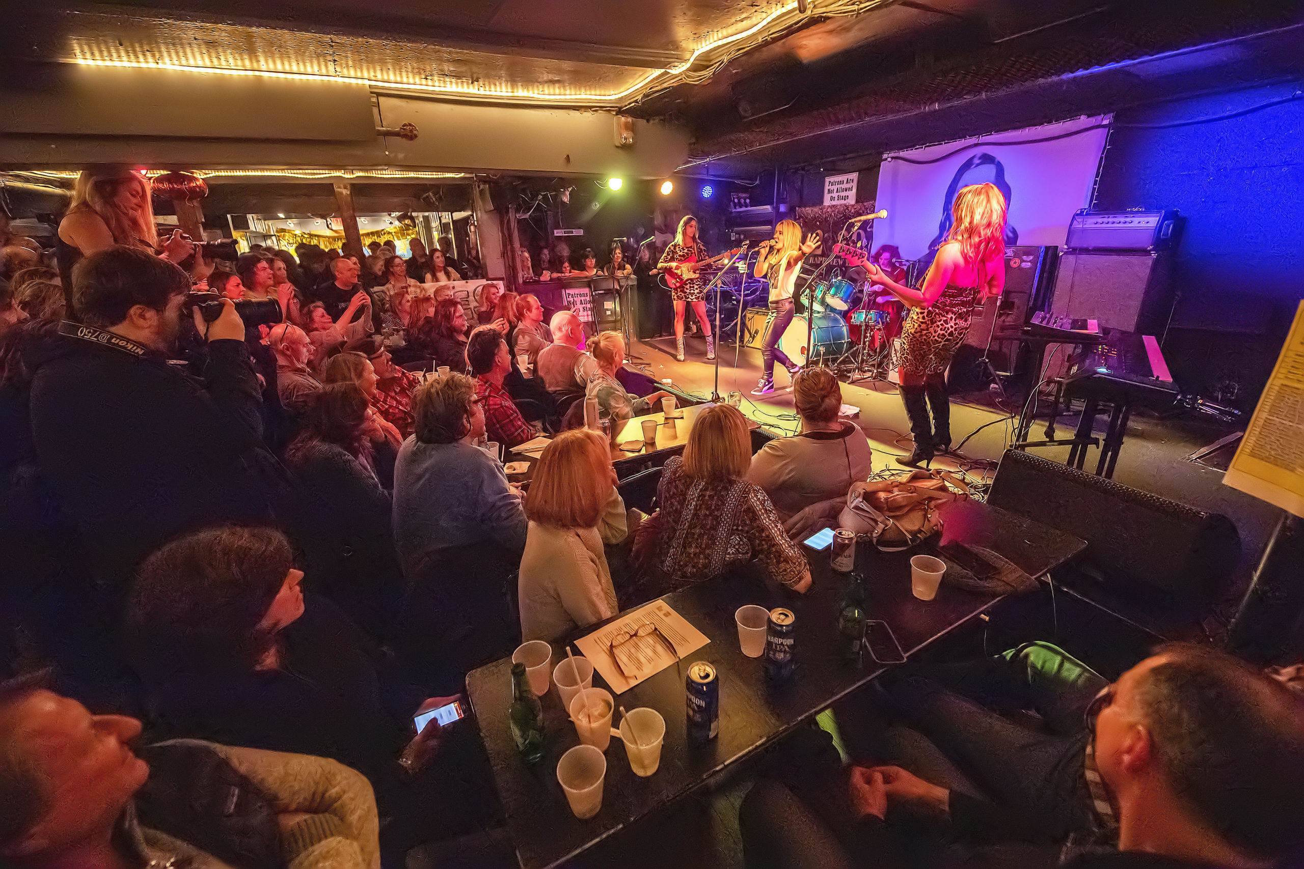 The band Minxx takes the stage to a capacity crowd during the 4th Annual Battle of the Fantasy Girl Bands to benefit the Neo-Political Cowgirls that was held at the Stephen Talkhouse in Amagansett on Saturday night.   MICHAEL HELLER