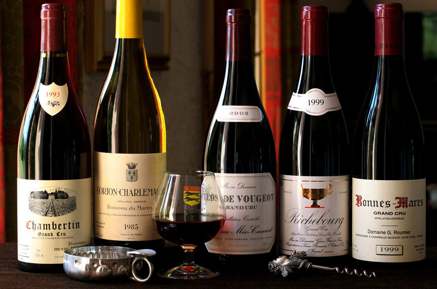 A selection of French wines the could get hit with tariffs.