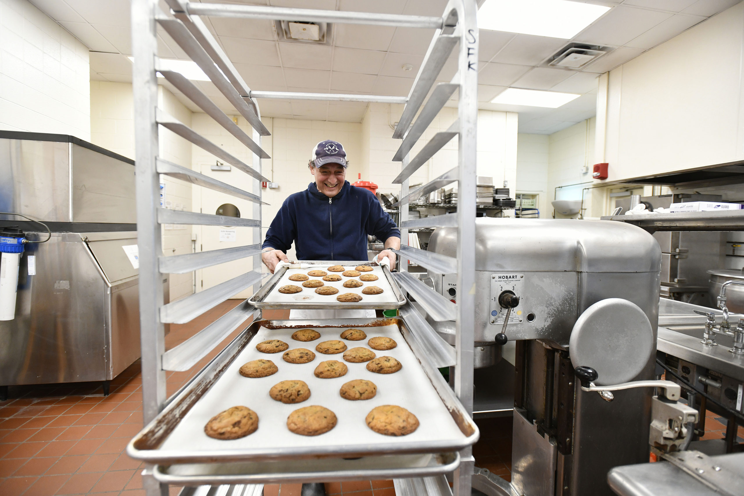 Robert Curreri of Robert's Bakestand in the kitchen at the East End Food hub.    DANA SHAW