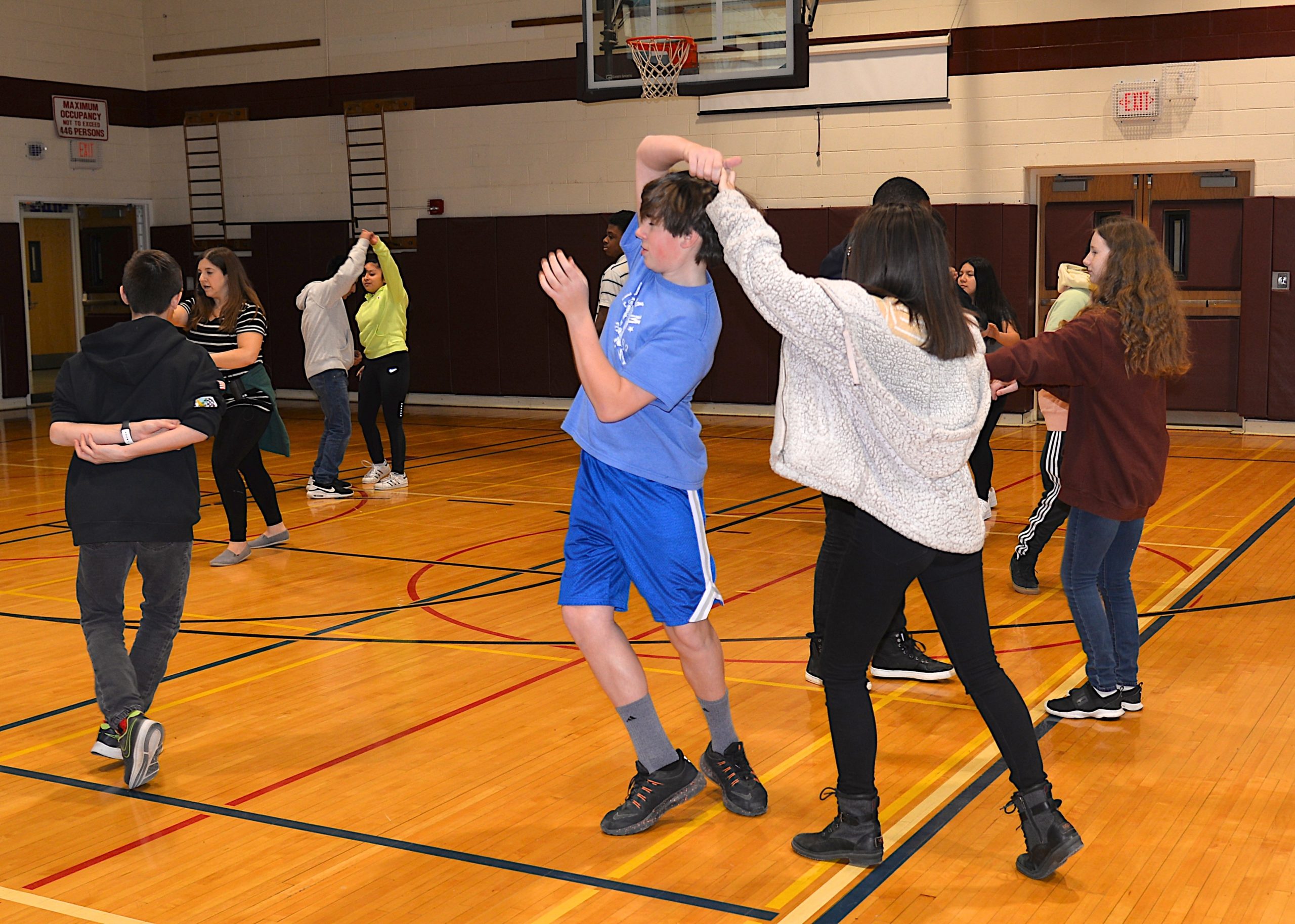 East Hampton Middle School students prepare for the Mad Heart Ball, which takes place at the school on Friday, February 7. KYRIL BROMLEY