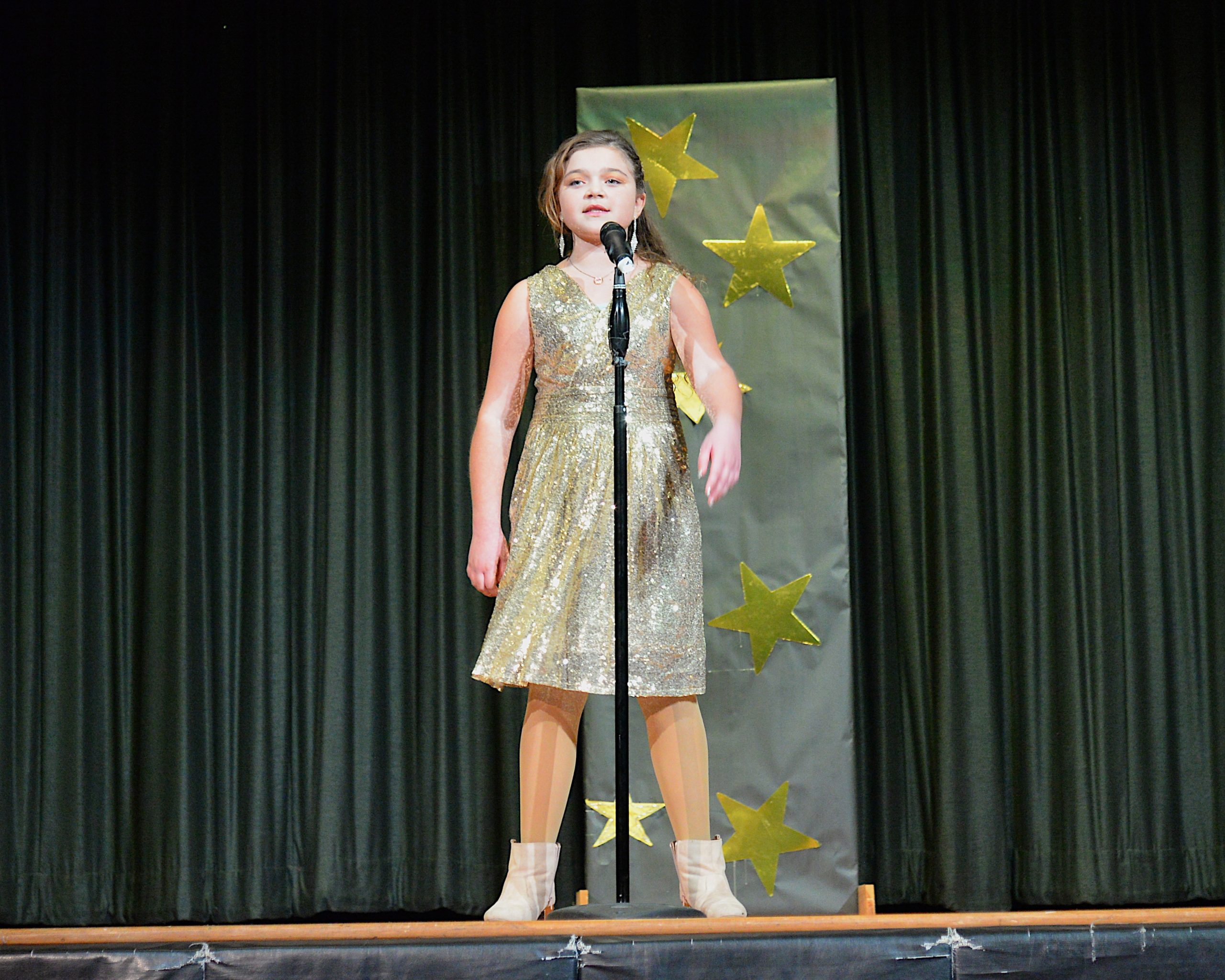 The Montauk School students were invited to participate in a Variety Show on Friday evening.  Jolee White was among the participants. KYRIL BROMLEY 