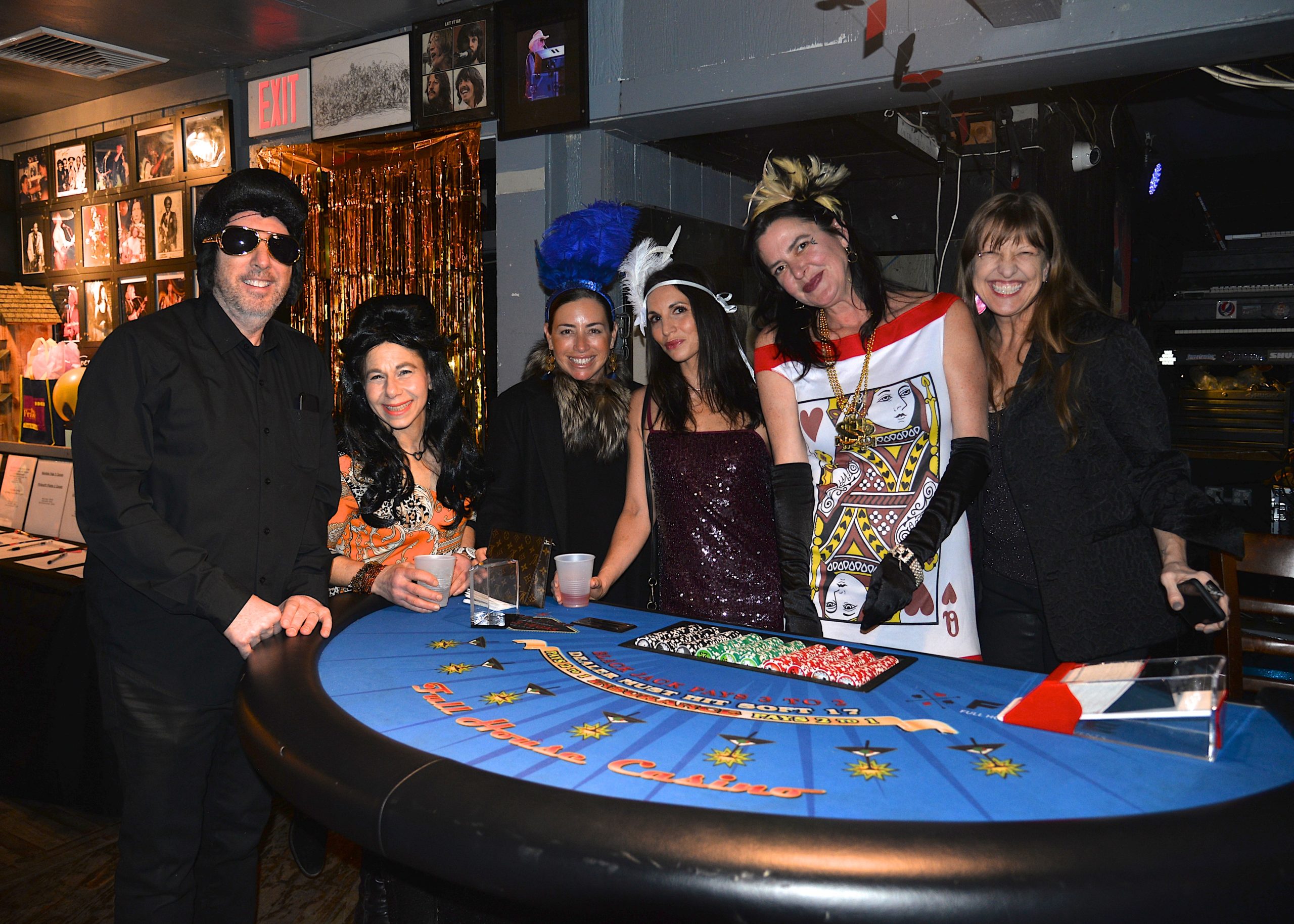 A Casino Night fundaiser for the Amagansett School took place at the Amagansett School last week, and, from left, Steven Ball, Charlotte Sasso, Ashley Blackburn, Janice Hummel, Jenny Brew and Jamie Kohl, were there. KYRIL BROMLEY