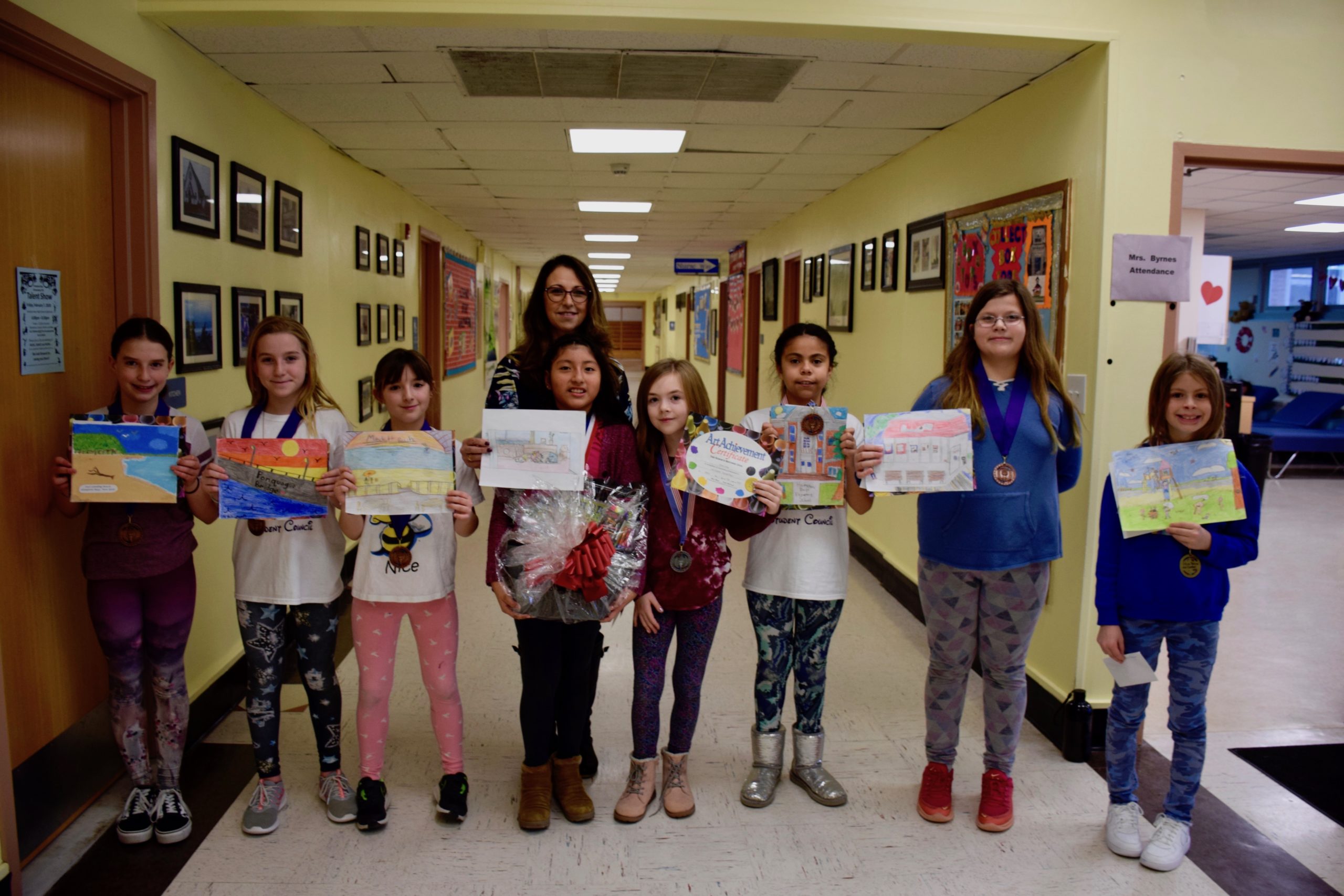 An anonymous donation of art supplies led to a schoolwide art contest at Hampton Bays Elementary School. 