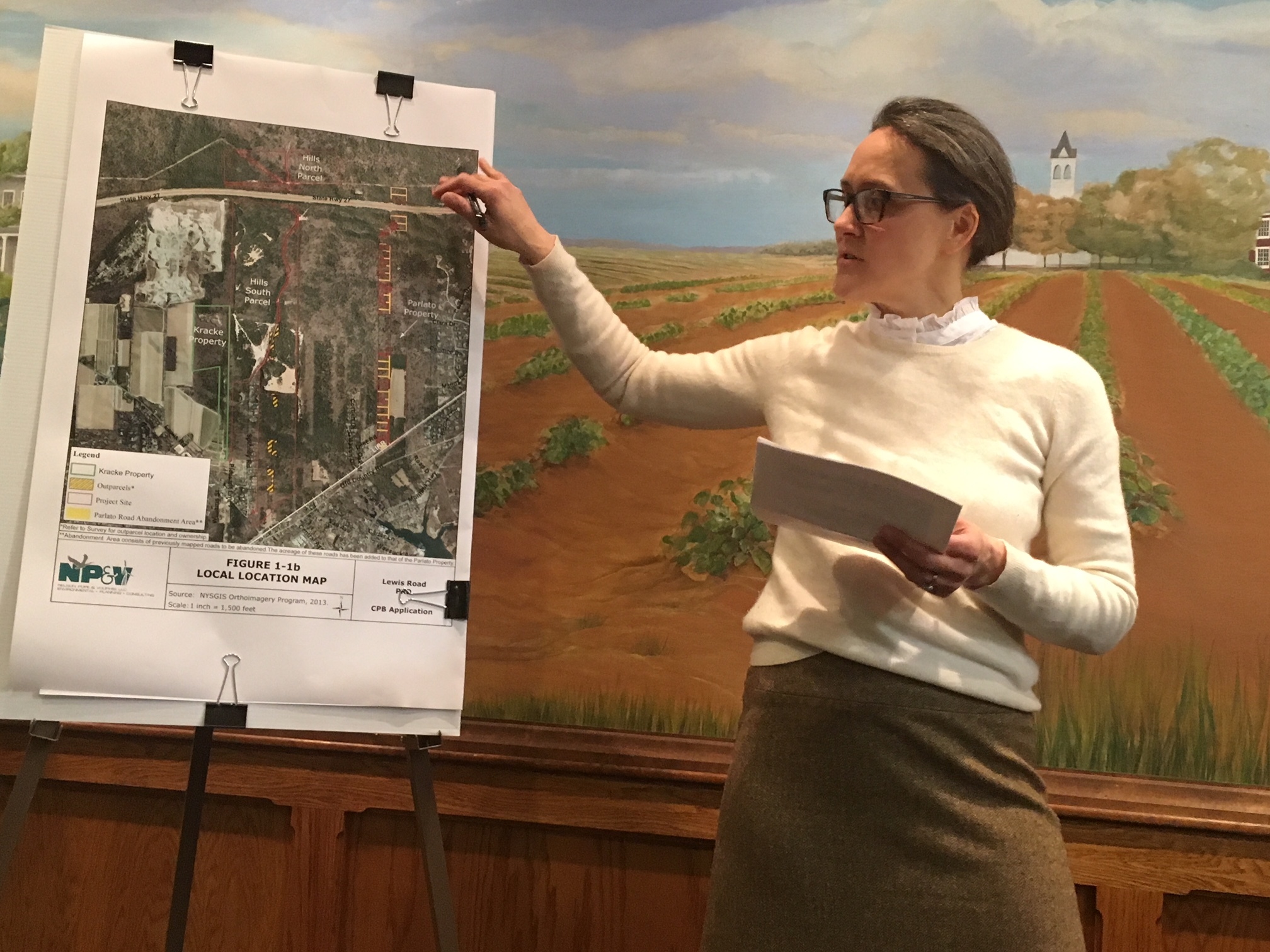 Principal planner Julie Hargrave gave an overview of the project. KITTY MERRILL