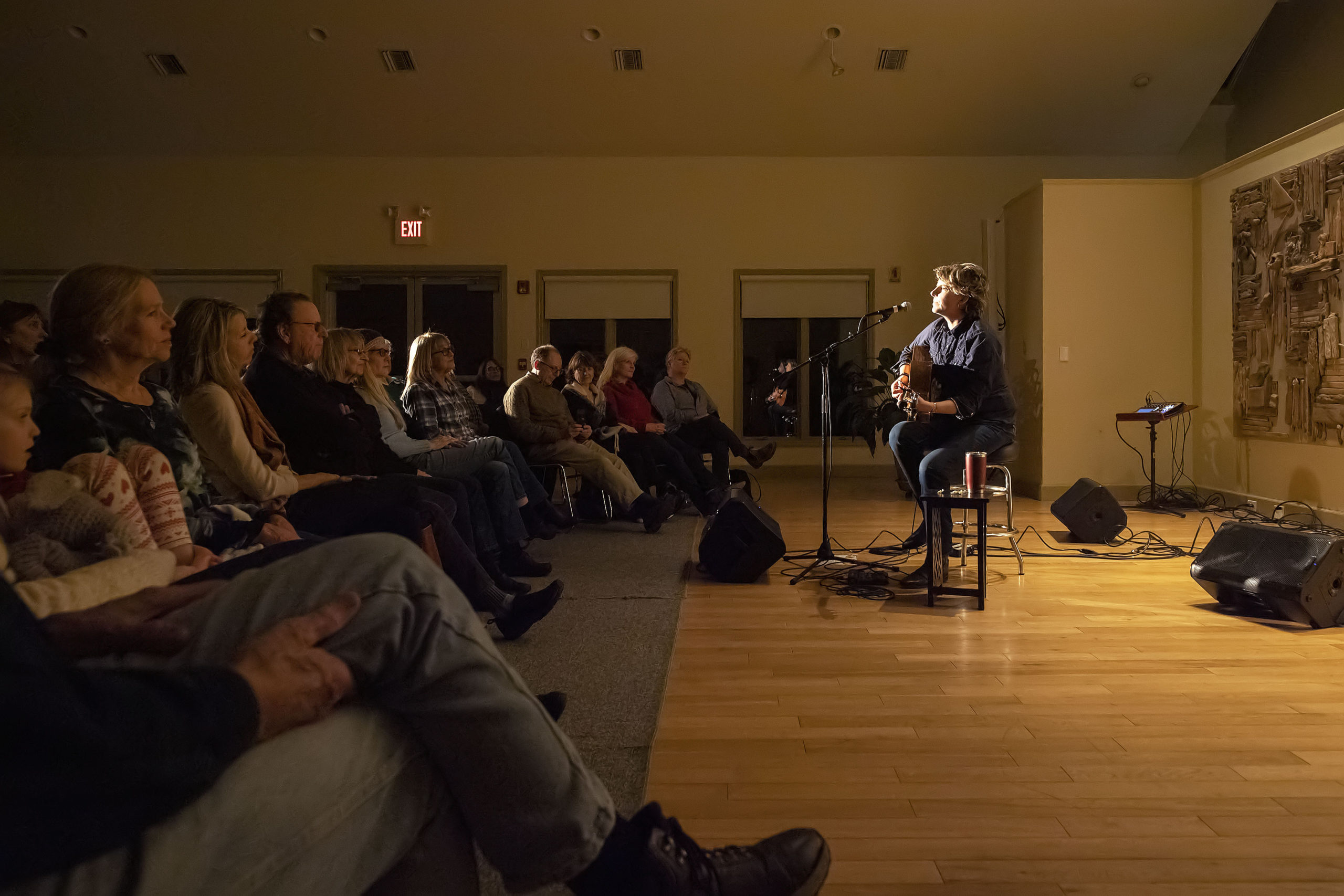 Inda Eaton was the guest at the sixth annual Songwriters Share Concert Series, hosted by the Unitarian Universalist Congregation in Bridgehampton on Friday. MICHAEL HELLER