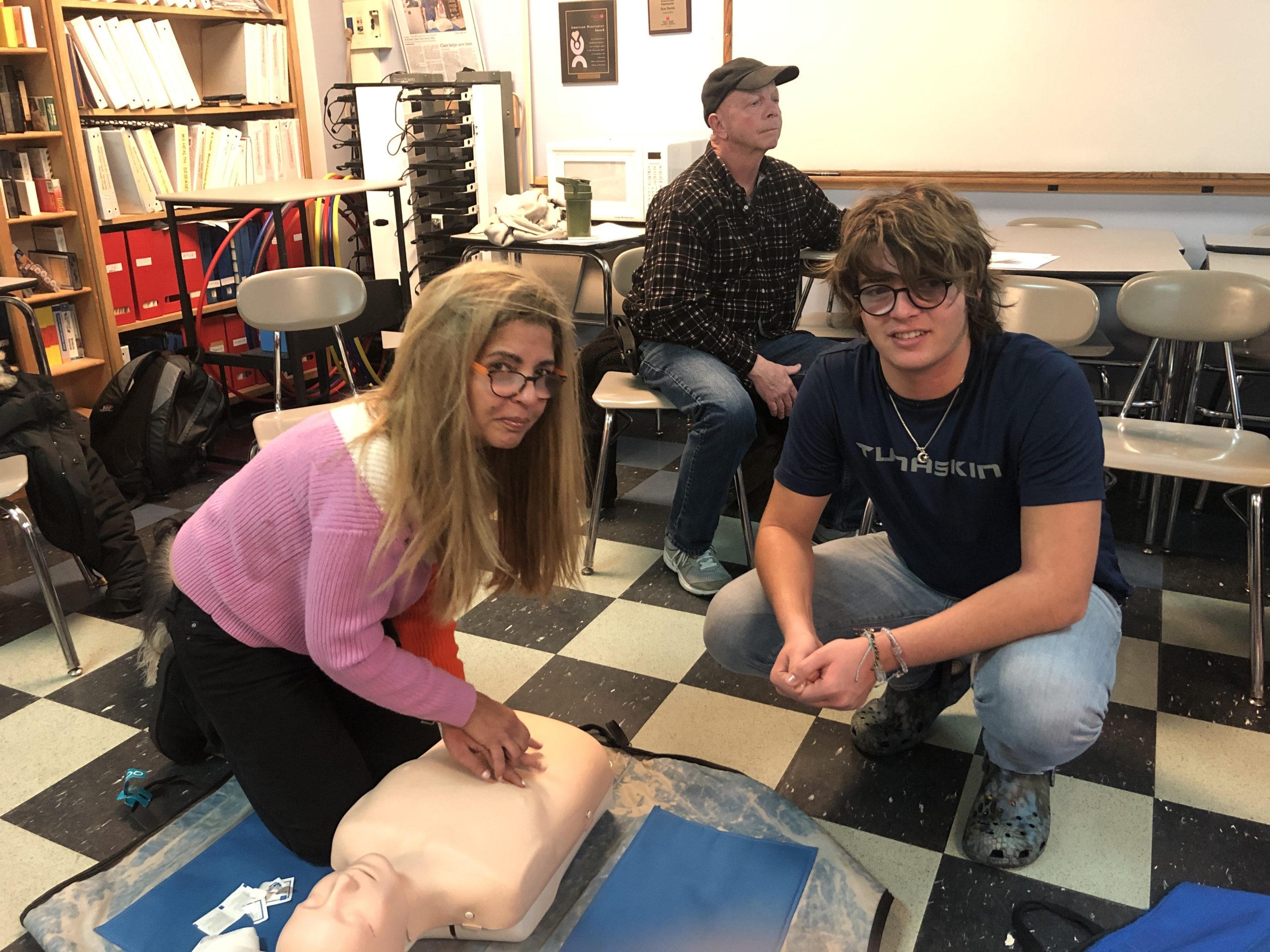 Pierson Middle School seventh-graders recently learned CPR and life-saving skills in gym class, as part of their participation in American Heart Month.