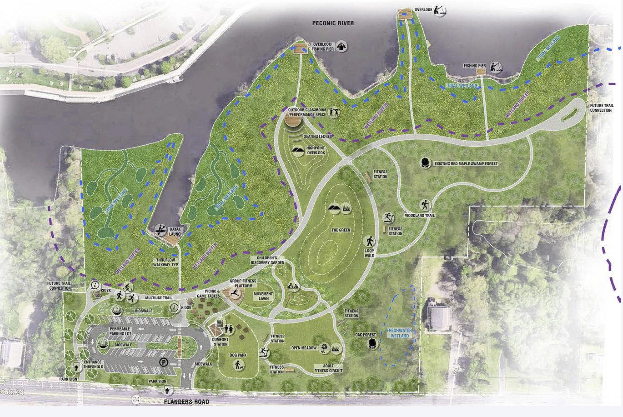 The design of the propsed park in Riverside.