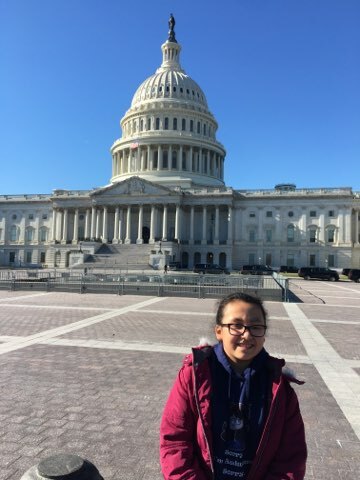 Tuckahoe School third-grader Brenda Perez recently visited Washington D.C. as part of an outreach program offered through the Children's Museum of the East End. 