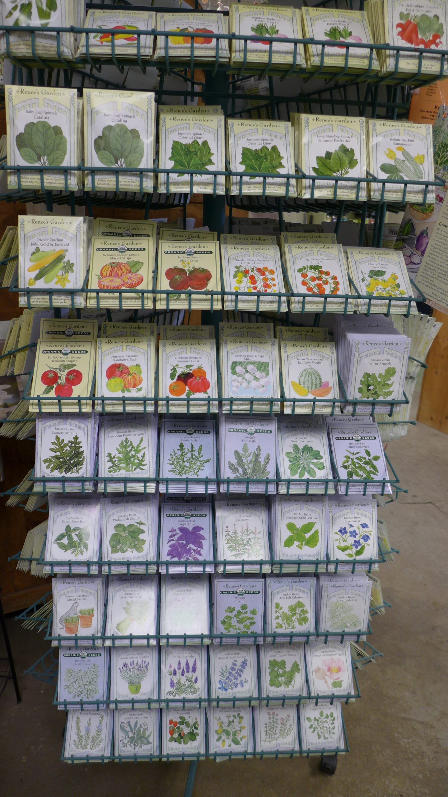 Most garden centers will have their seed racks out in early March. Shop brand names like Burpee, Johnny’s, Renee’s and others. If you’re not familiar with the brand, as you may find on some discount outlets, maybe pass them up?