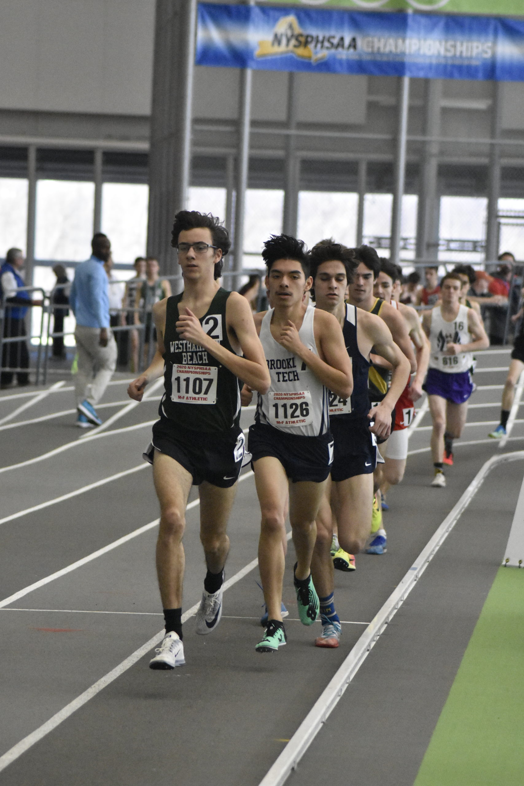 Westhampton Beach sophomore Gavin Ehlers is set to begin the 3,200-meter race at the New York State Indoor Track and Field Championships on Saturday.