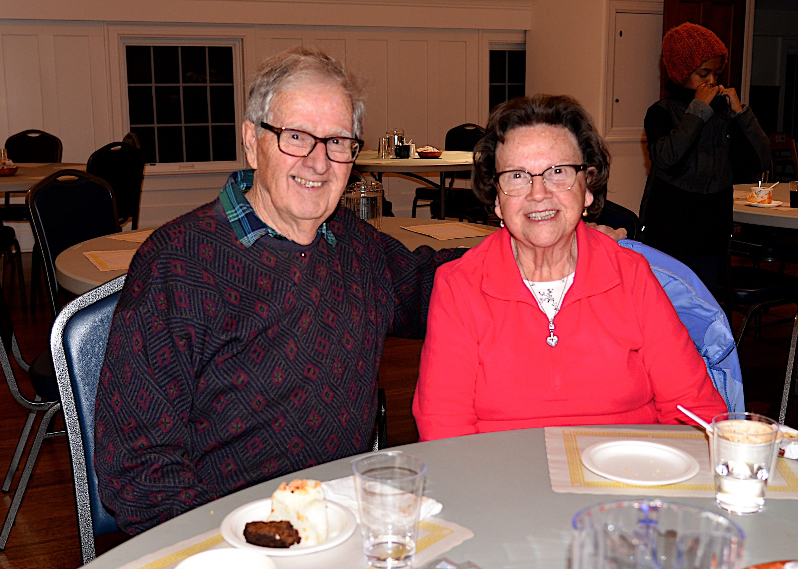The deacons of the Amagansett Presbyterian Church hosted a Soup and Chili dinner on Saturday. Reverend Rob Stuart and Mary Vorpahl at the event. KYRIL BROMLEY 
