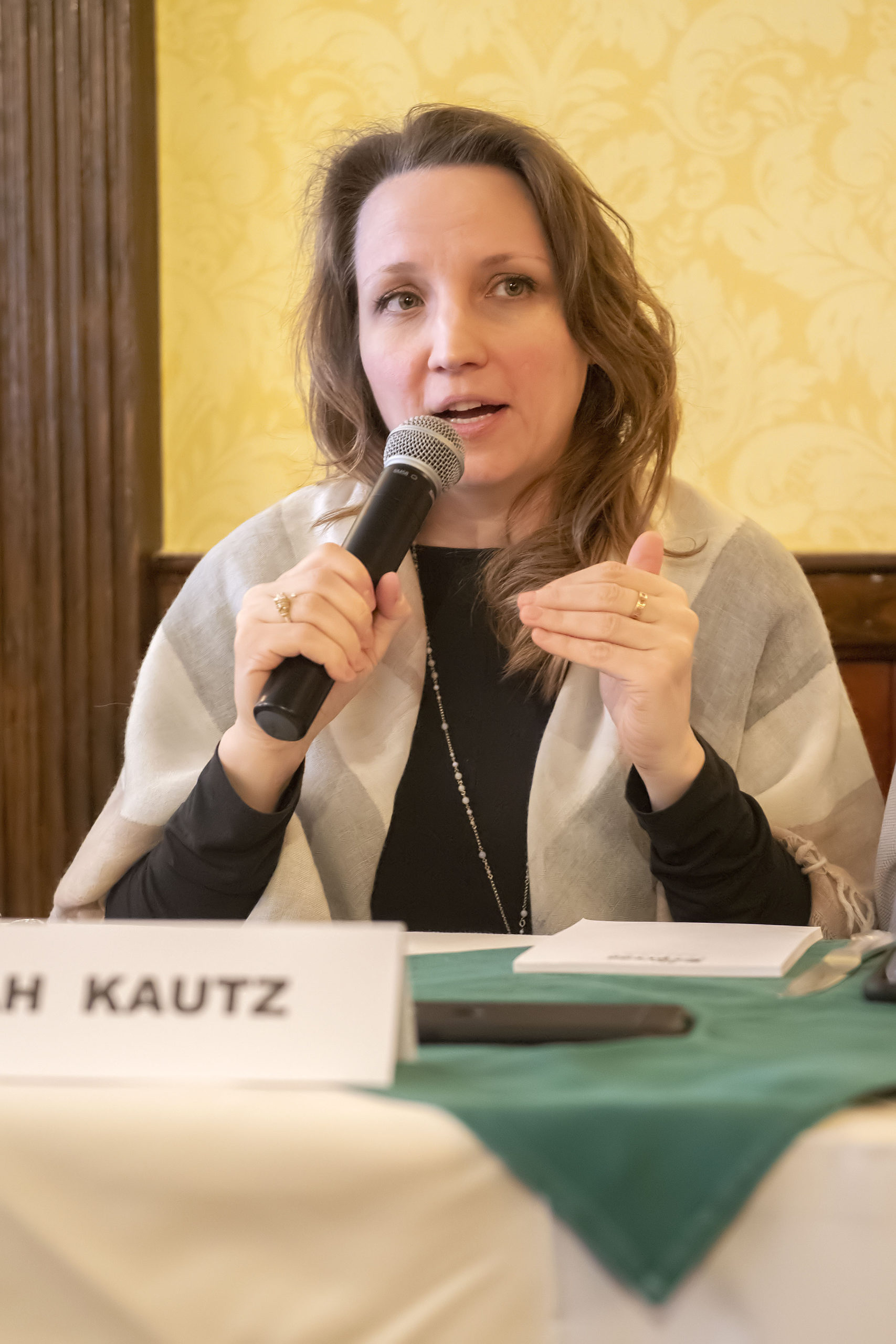 Panelist Sarah Kautz.  MICHAEL HELLER