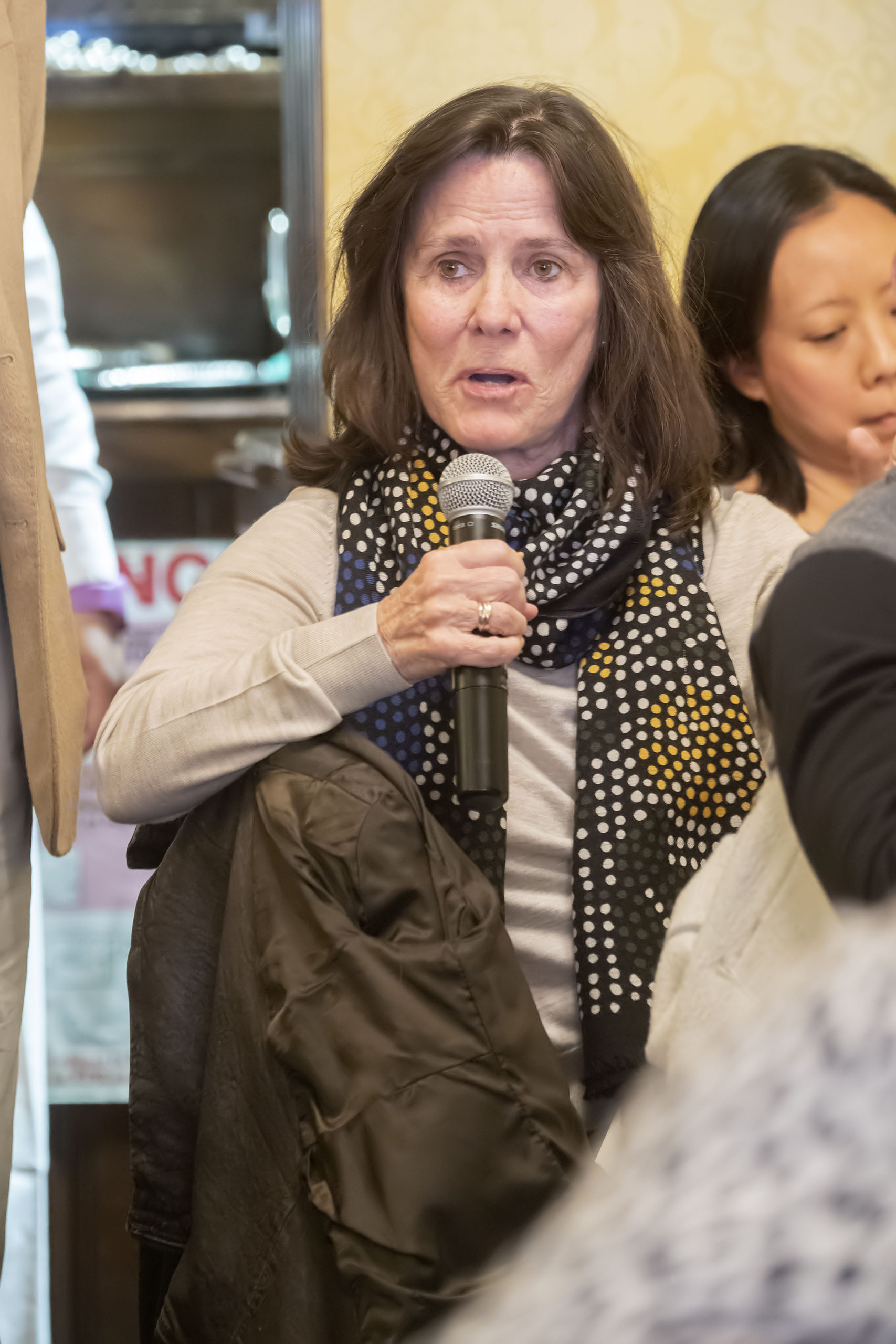 Victoria Sharpe poses a question.  MICHAEL HELLER