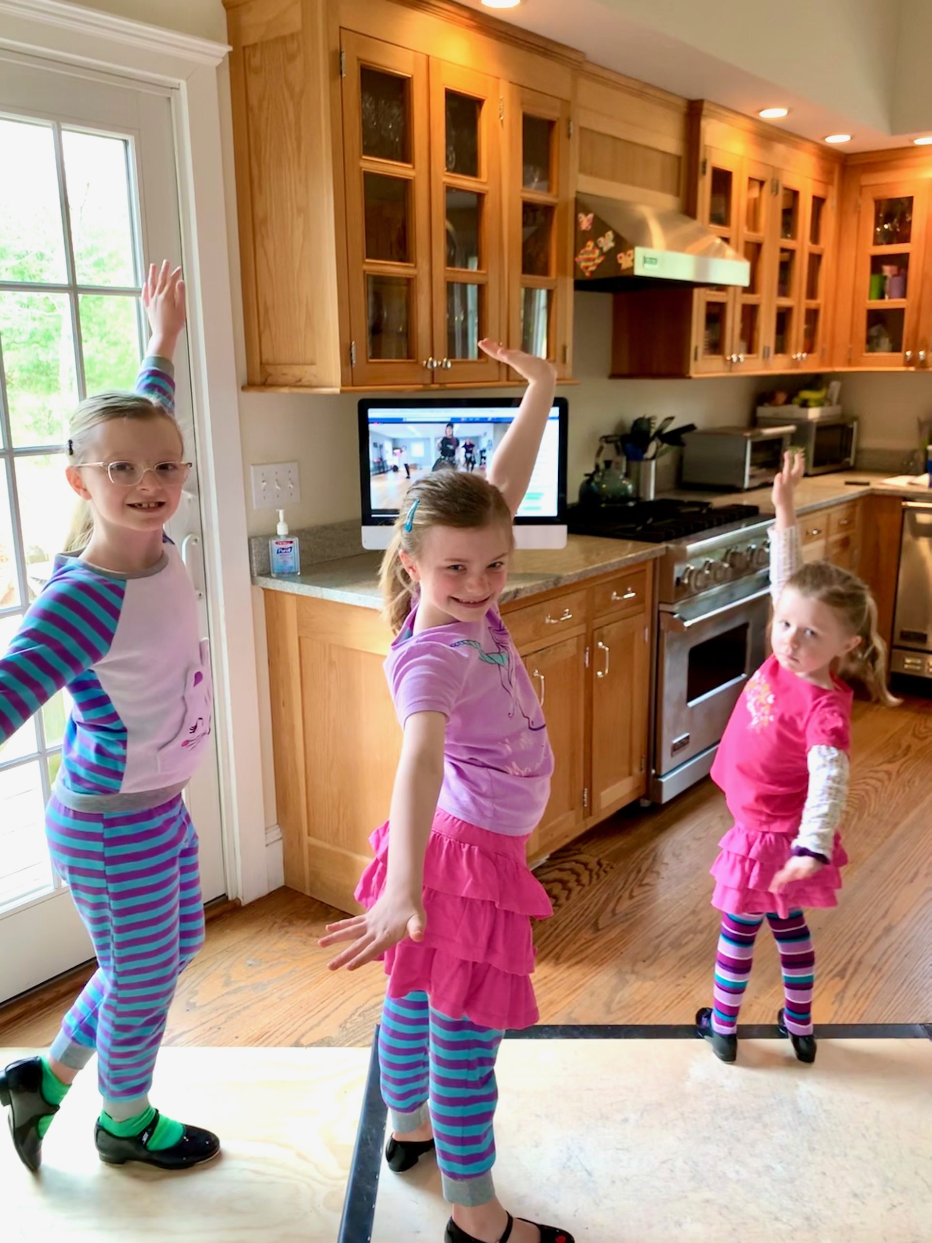 The Tupper girls - Maeve, Brynn and Clare - have followed along with their favorite tap dancing class from home every morning during the quarantine. 