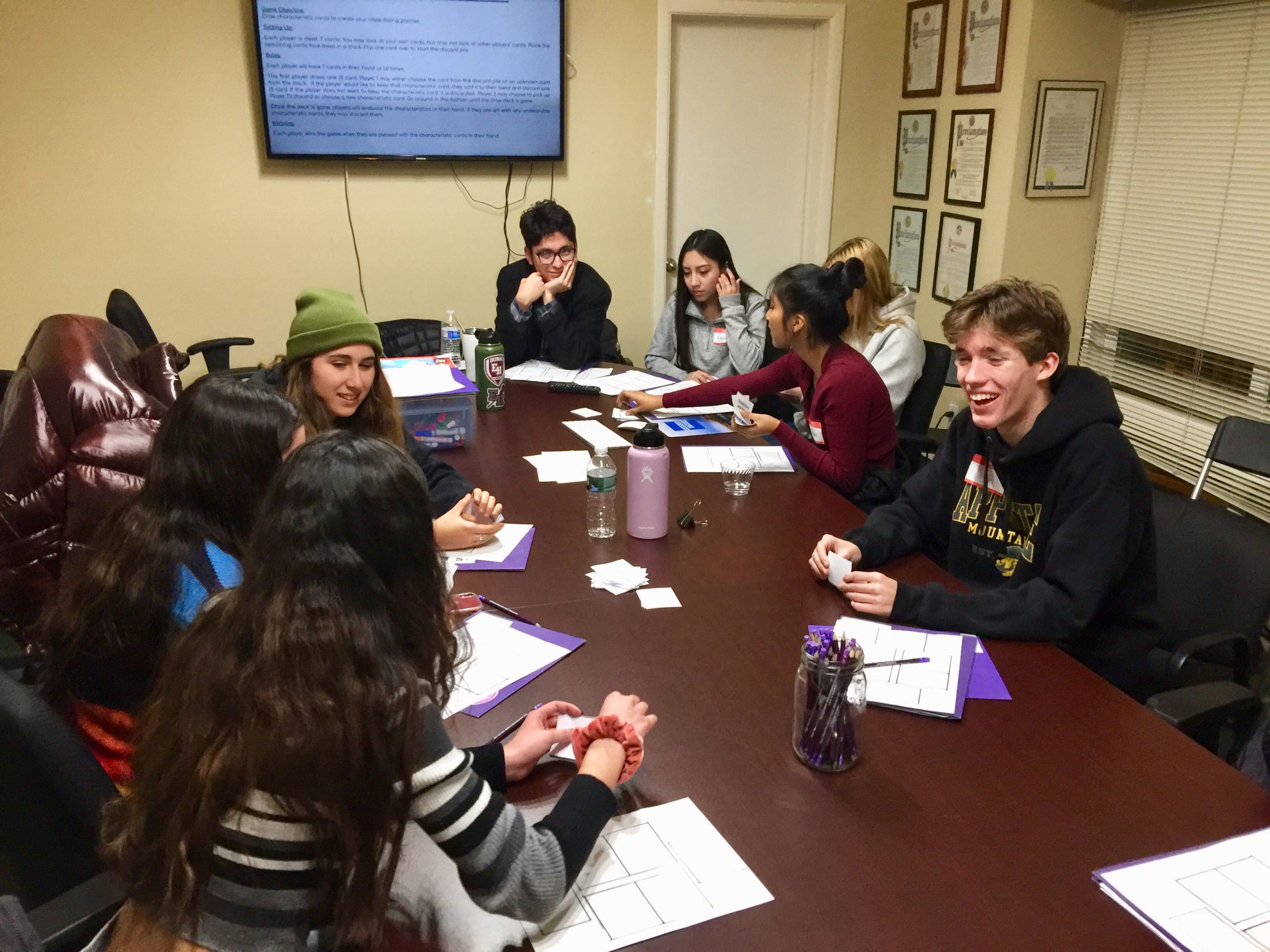 The East Hampton teen leadership team working with The Retreat prior to the Covid-19 virus outbreak.