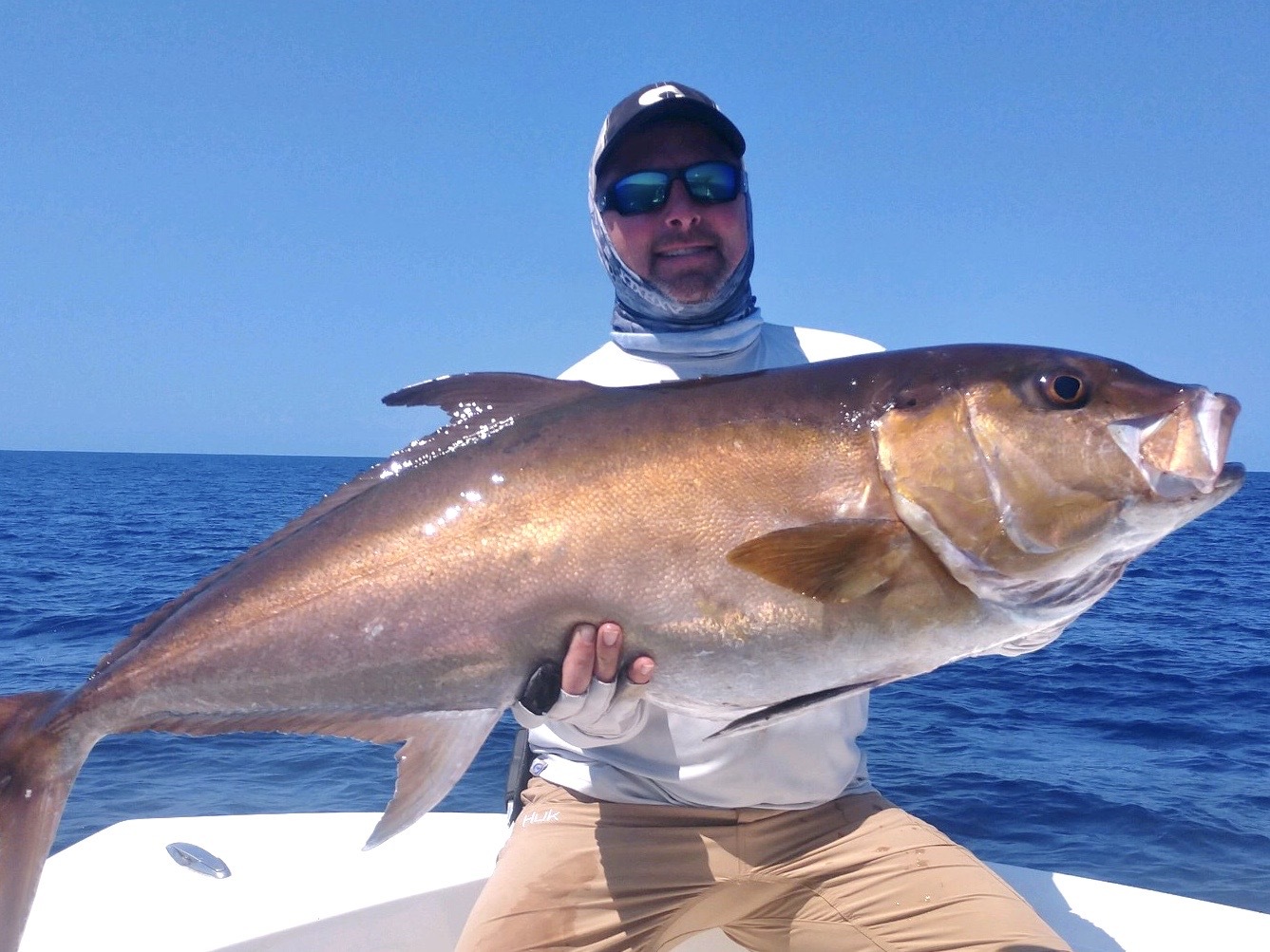 Chris Hatch tussled with this bruiser amberjack while fishing with a group of South Fork anglers in Panama last week.