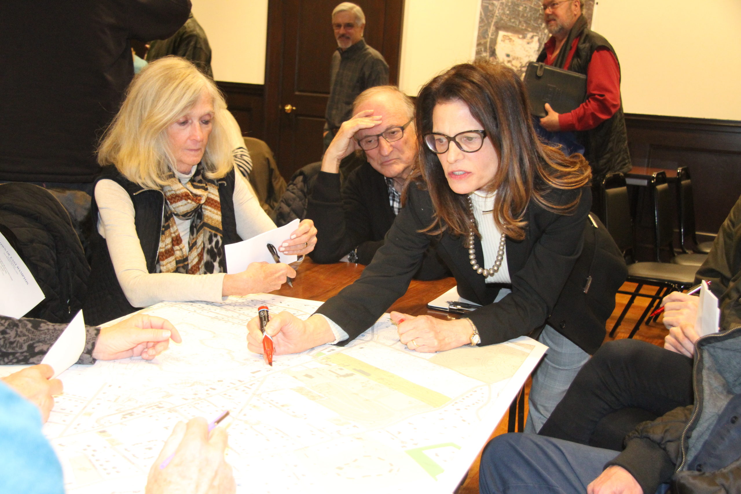 Residents of Sprigns and the neighborhoods of northern East Hampton met with planning consultants and town officials last Thursday to discuss changes that need to be made along the Springs-Fireplace Road commercial corridor. 