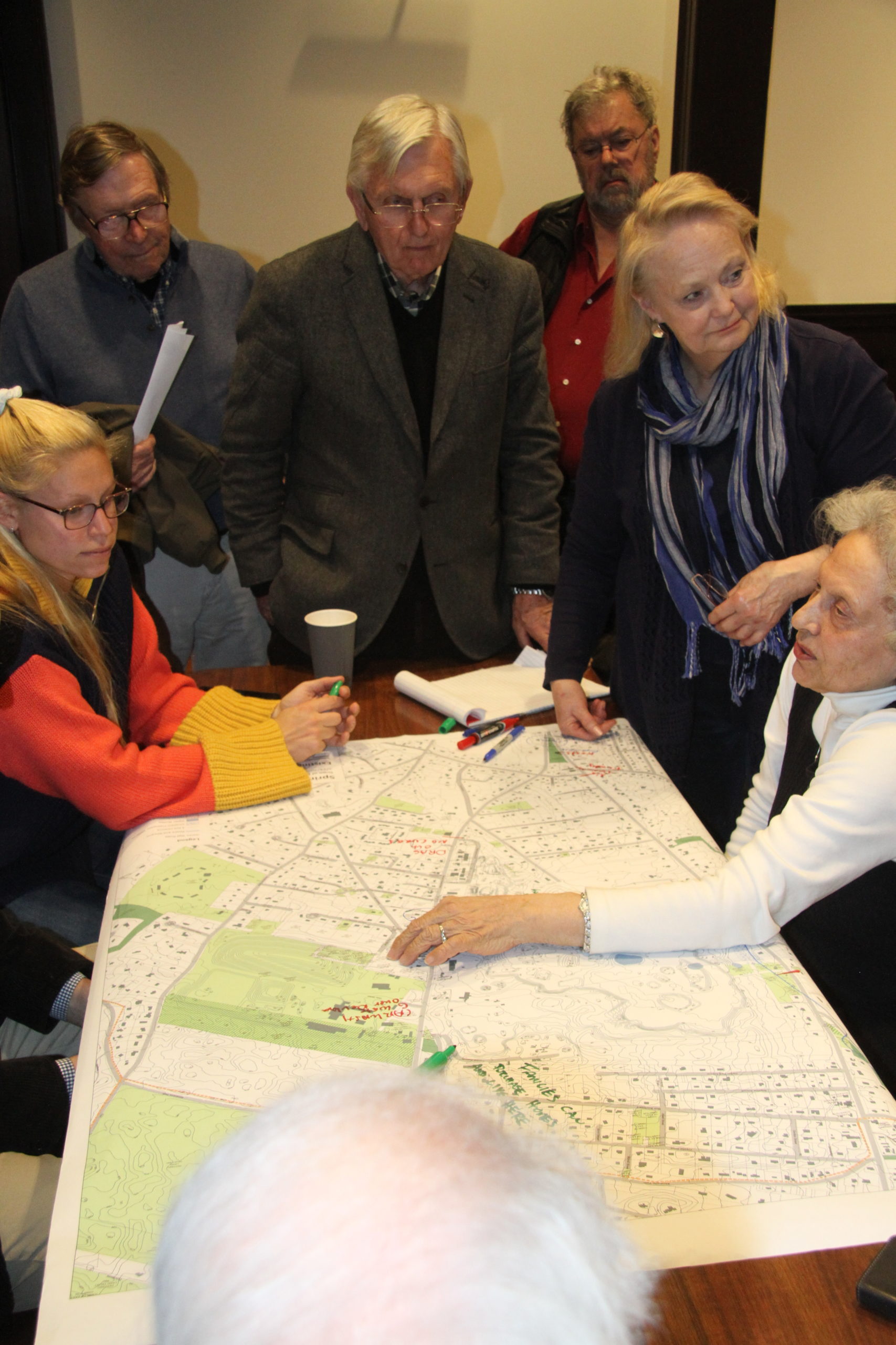 Residents of Sprigns and the neighborhoods of northern East Hampton met with planning consultants and town officials last Thursday to discuss changes that need to be made along the Springs-Fireplace Road commercial corridor. 